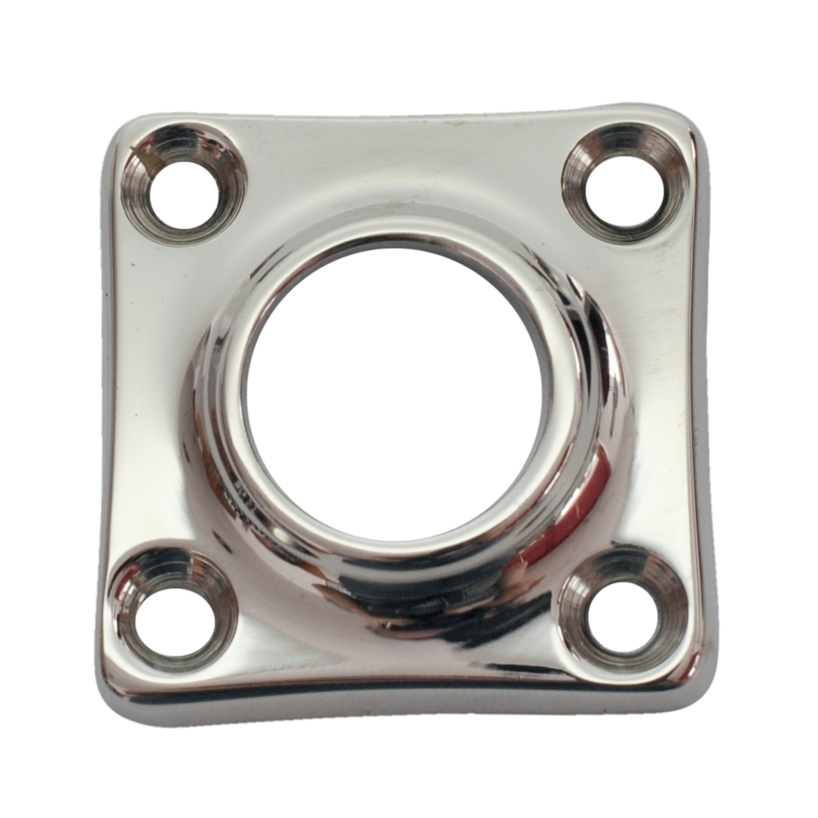 Türdrückerrosette Messing vernickelt mit Schutzlack,L x B