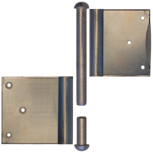 Düsseldorfer Band loser Stift 160mm links - Eisen verzinkt Serie TB011 Bild1
