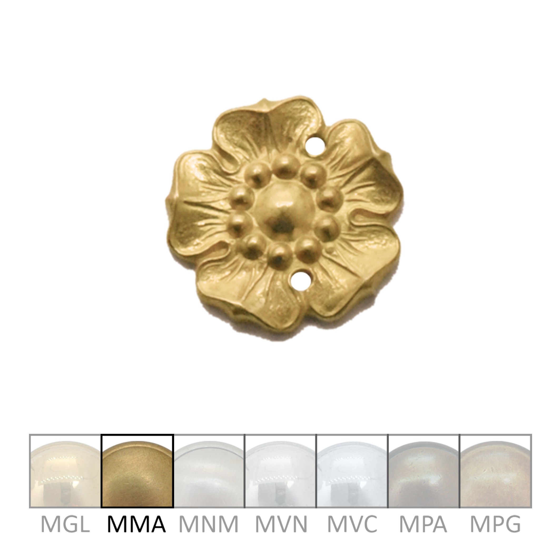Klassizismus Rosette gegossen Messing MMA D25mm Serie KL127 Bild1