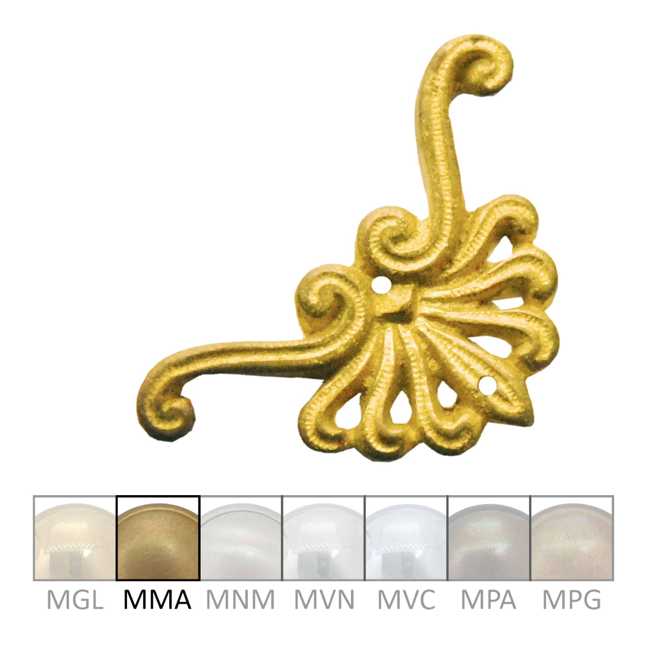 Klassizismus Applikation Messing MMA 57x35mm Serie KL124 Bild1