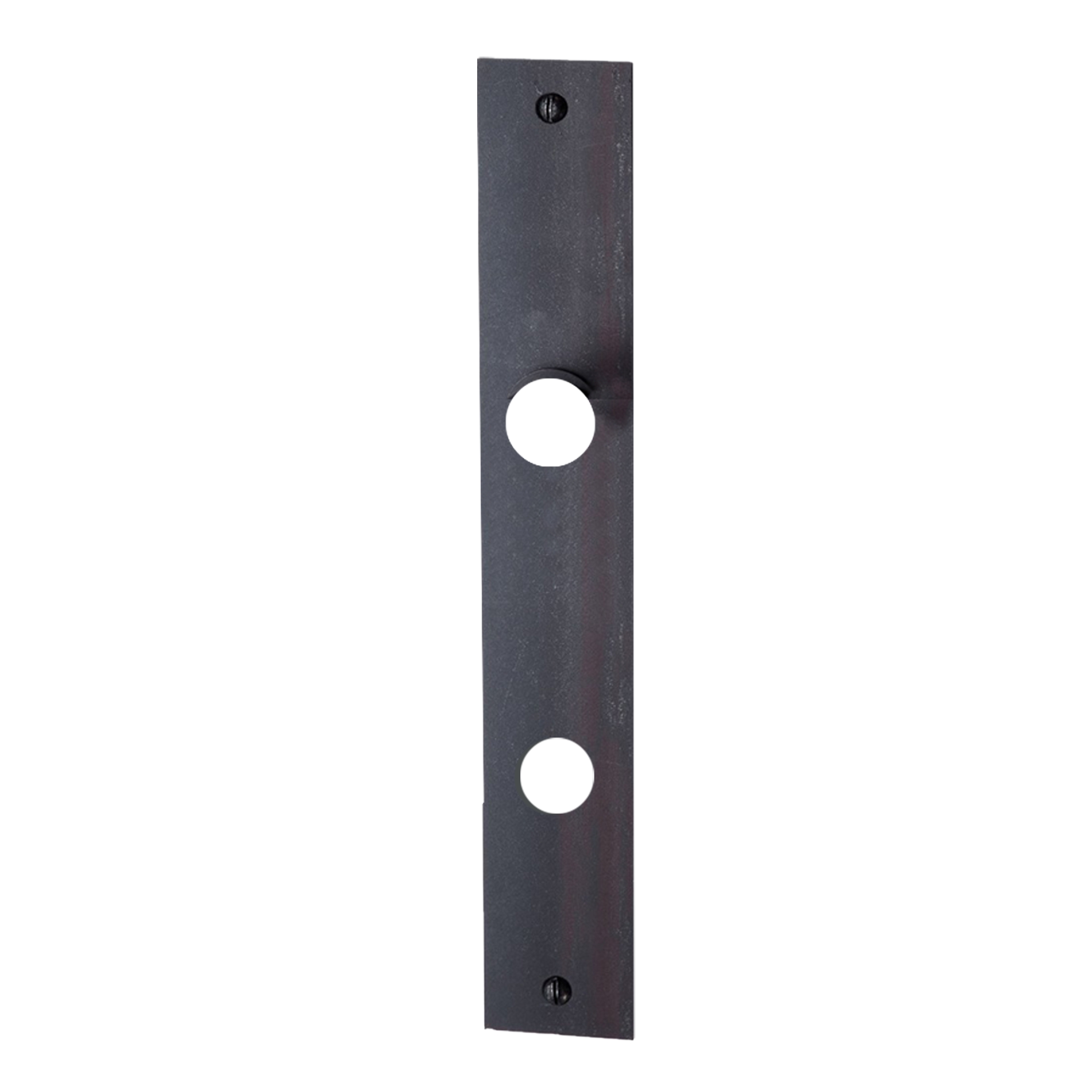 Bauhaus-Stil-Badezimmertürschild Dist. 78 mm WC, Eisen Schwarz gebrannt & gewachst L x B