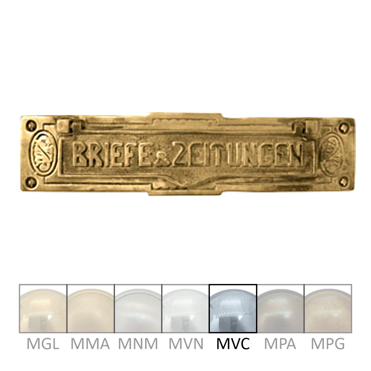 Briefklappe Messing MVC 228 x 66mm Serie BK004 Bild1