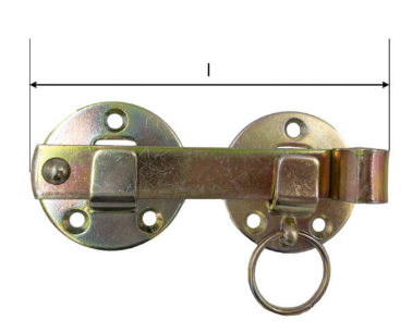 Fensterladenrundverschluss schwarz ESP Länge 150mm Serie FD100 Bild1