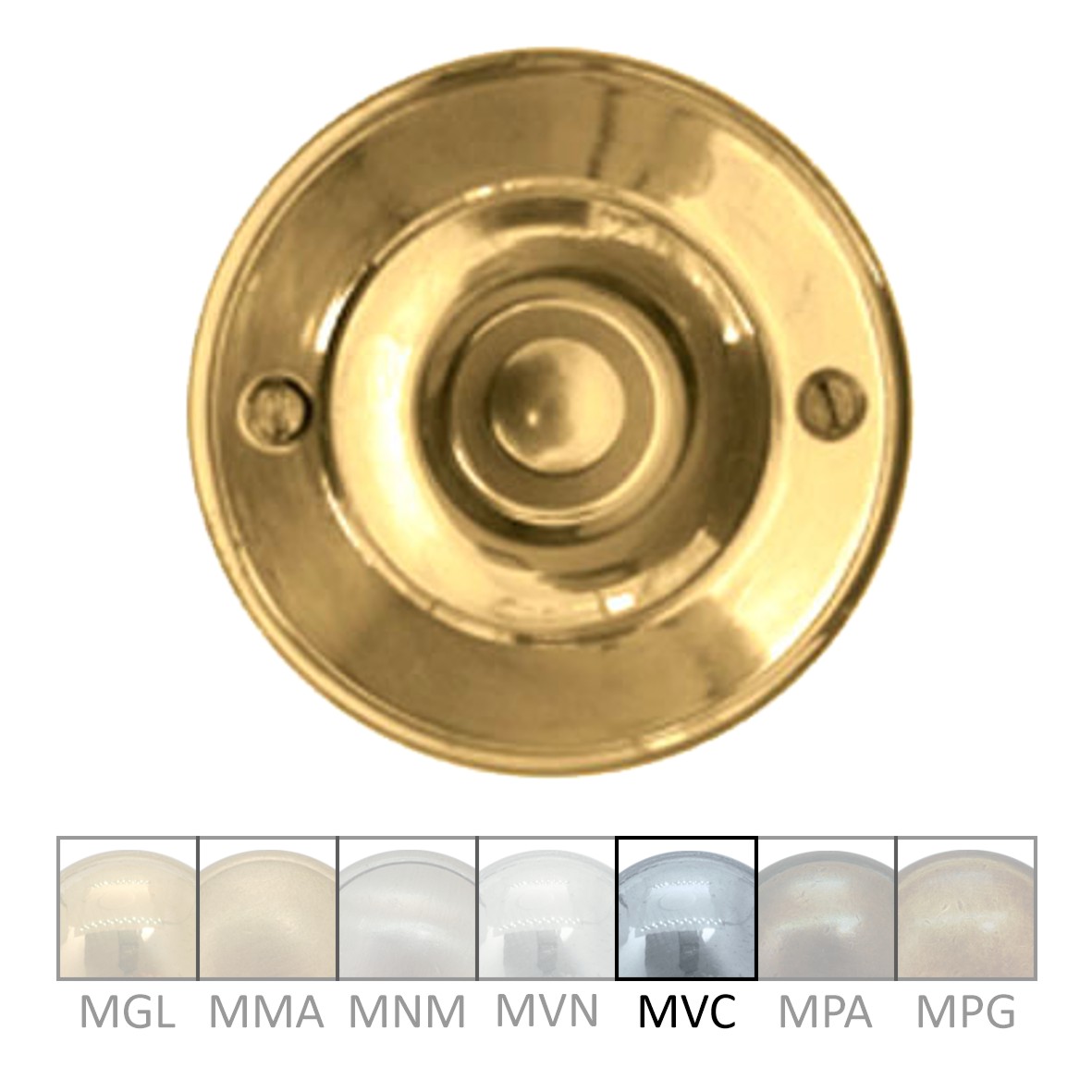 Klingelrosette Messing MVC D