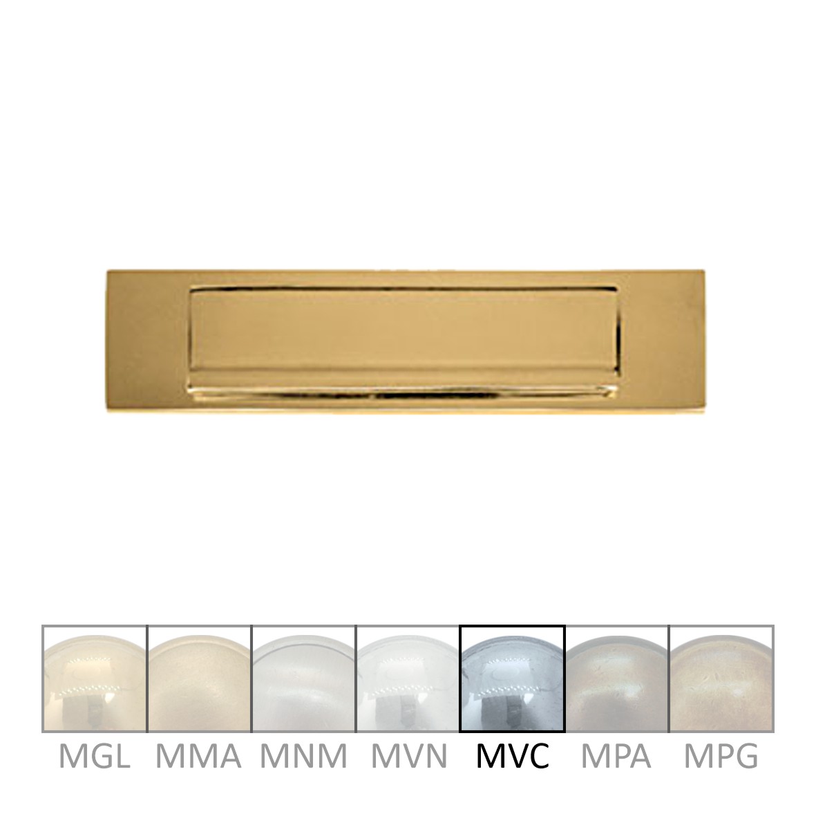 Briefklappe Messing MVC 250 x 65mm Serie BK010 Bild1