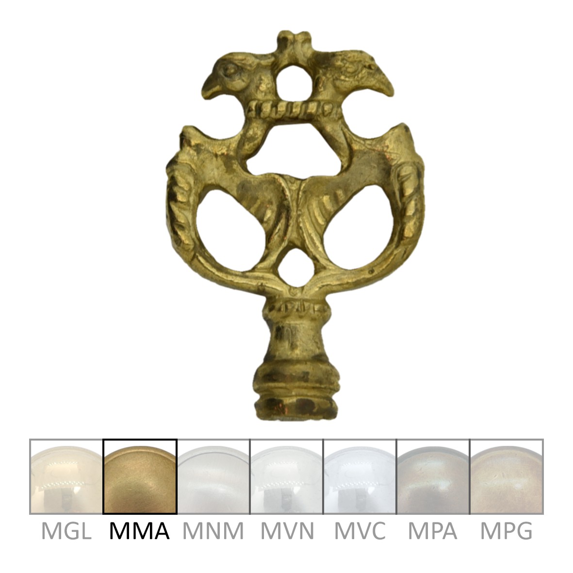 Schlüsselreide in Messing matt. 39x26 mm Bild1 Schlüsselreide 39x26 mm Serie ZR009 Bild1