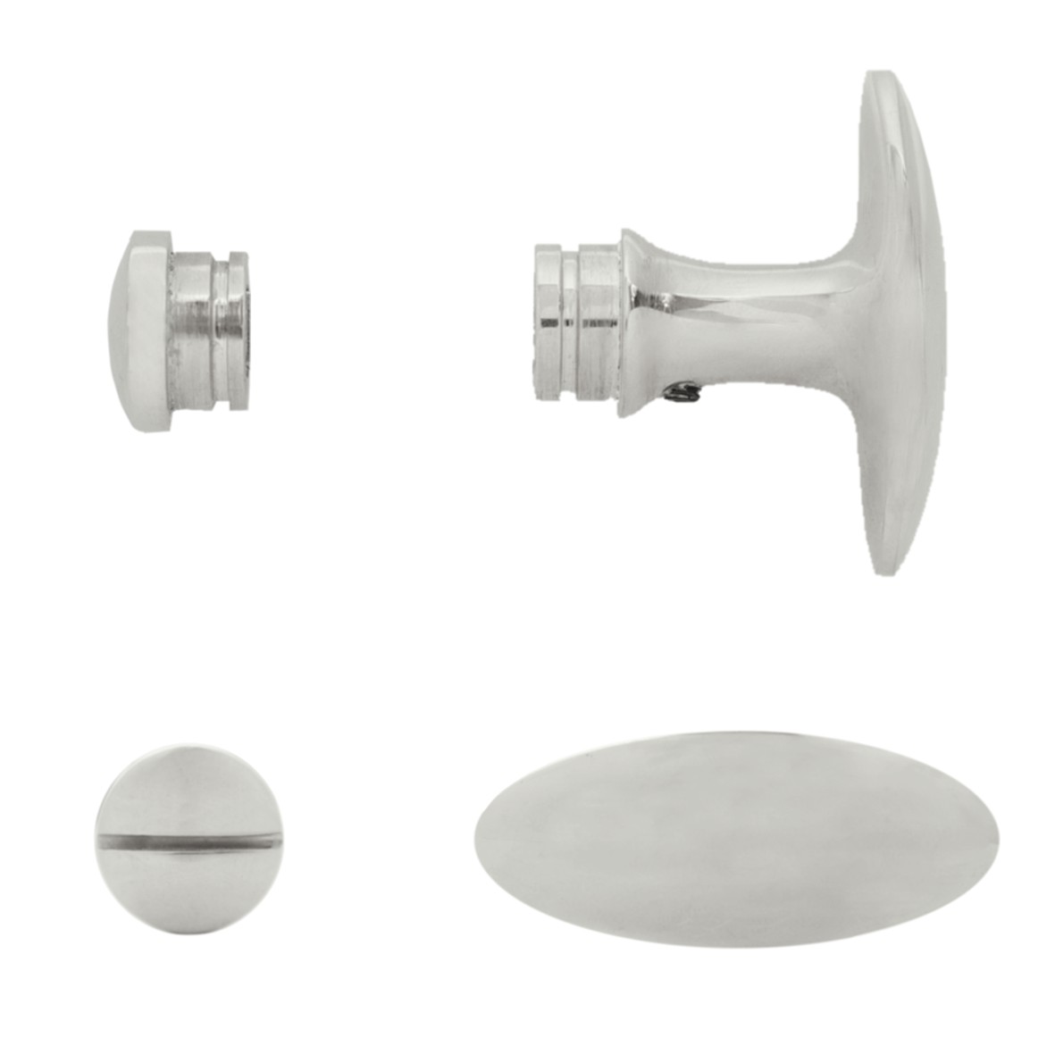 Bad- und WC-Riegel, Messing vernickelt glänzend TW002-144D-MVN-58-6-32 Bild1