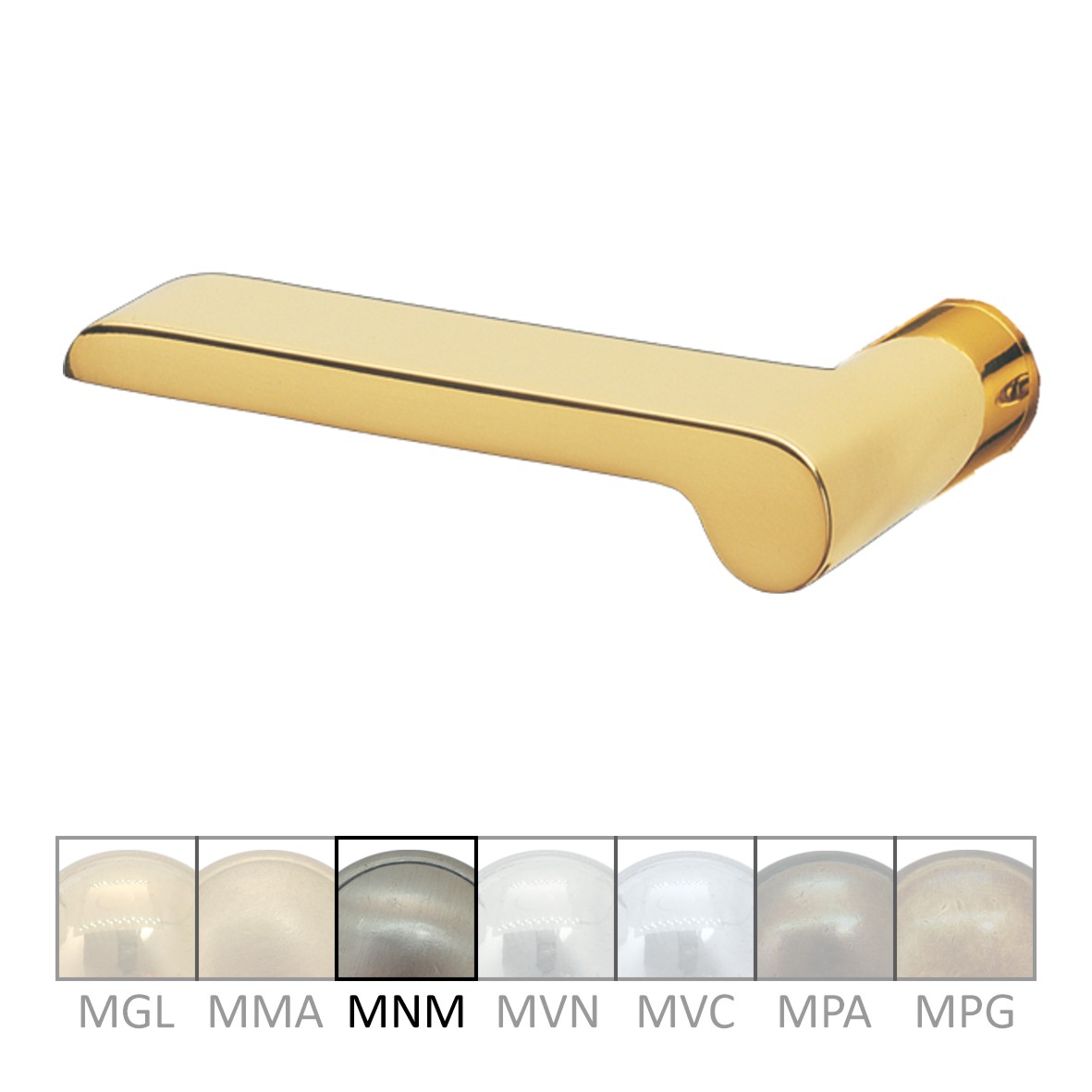 Türgriff aus Messing vernickelt matt115mm DIN Links Serie TD023 Bild1