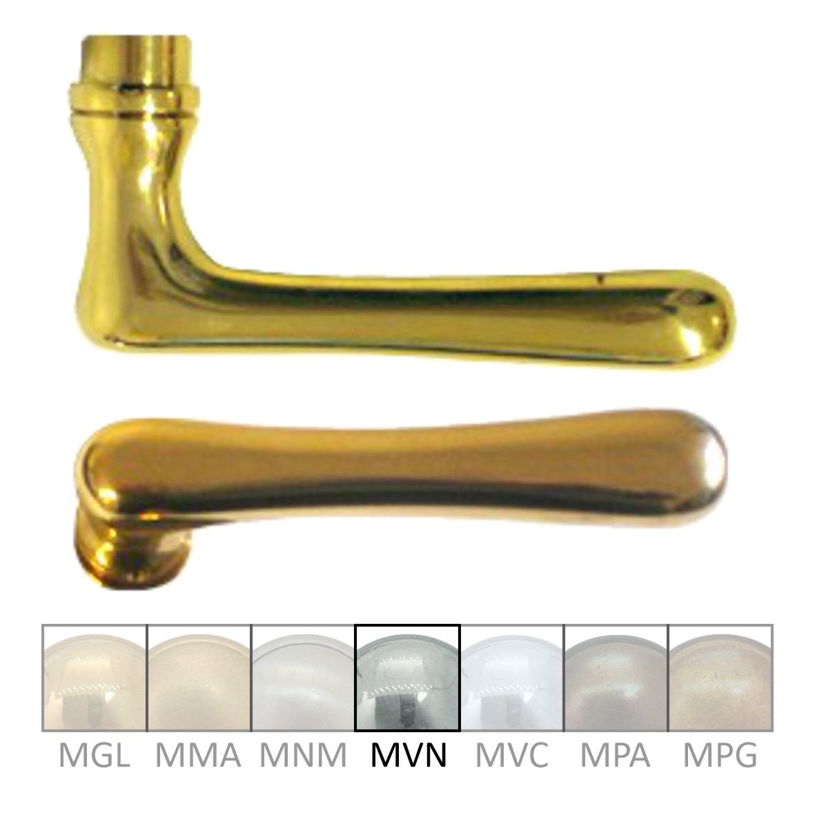 Haustürgriff aus Messing vernickelt 120mm DIN Rechts Serie TD022 Bild1