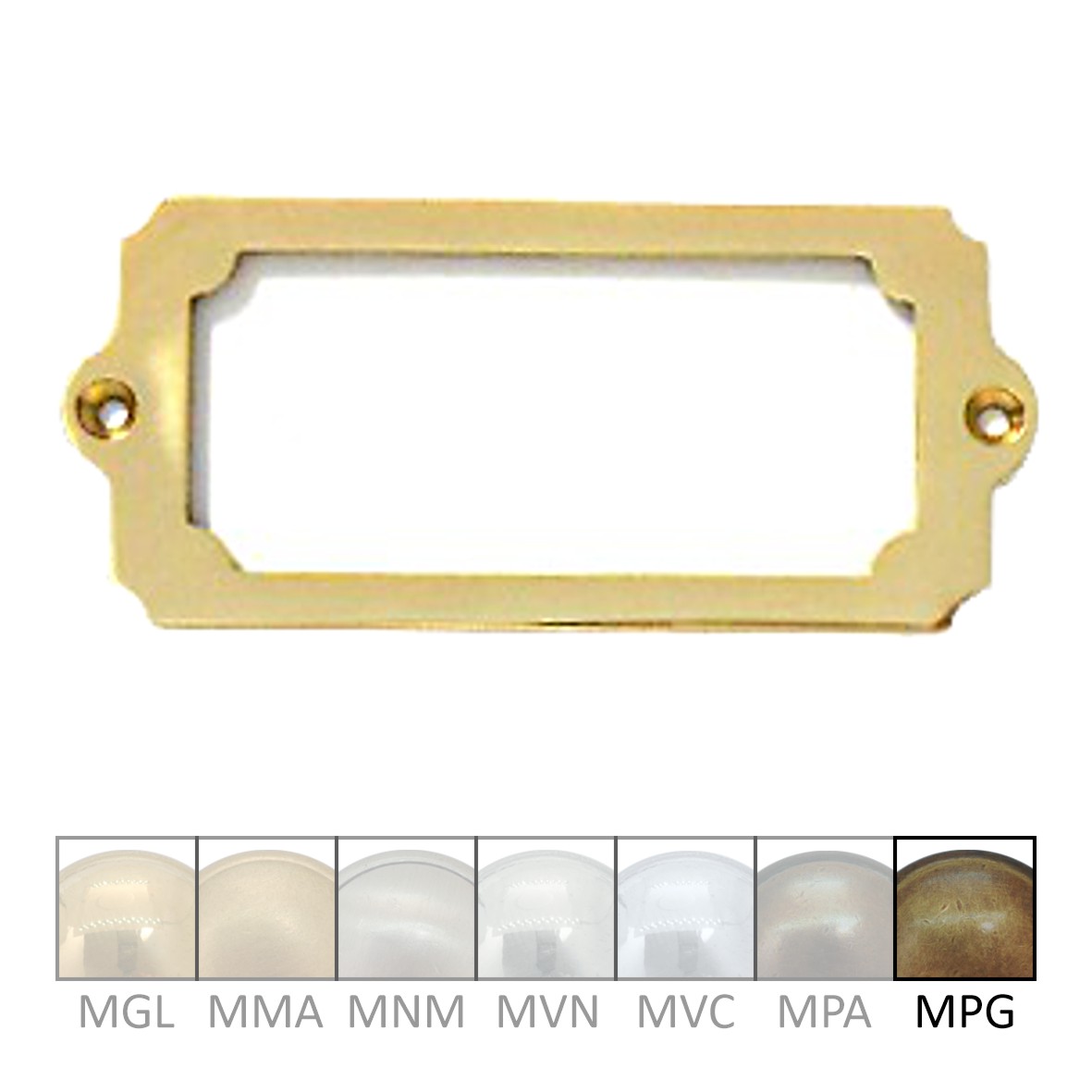 Namensschild Messing MPG 120x53mm Serie NS004 Bild1