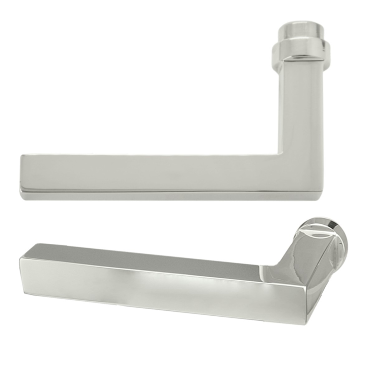 Türgriff aus Messing vernickelt 113mm DIN Links Serie TD105 Bild1