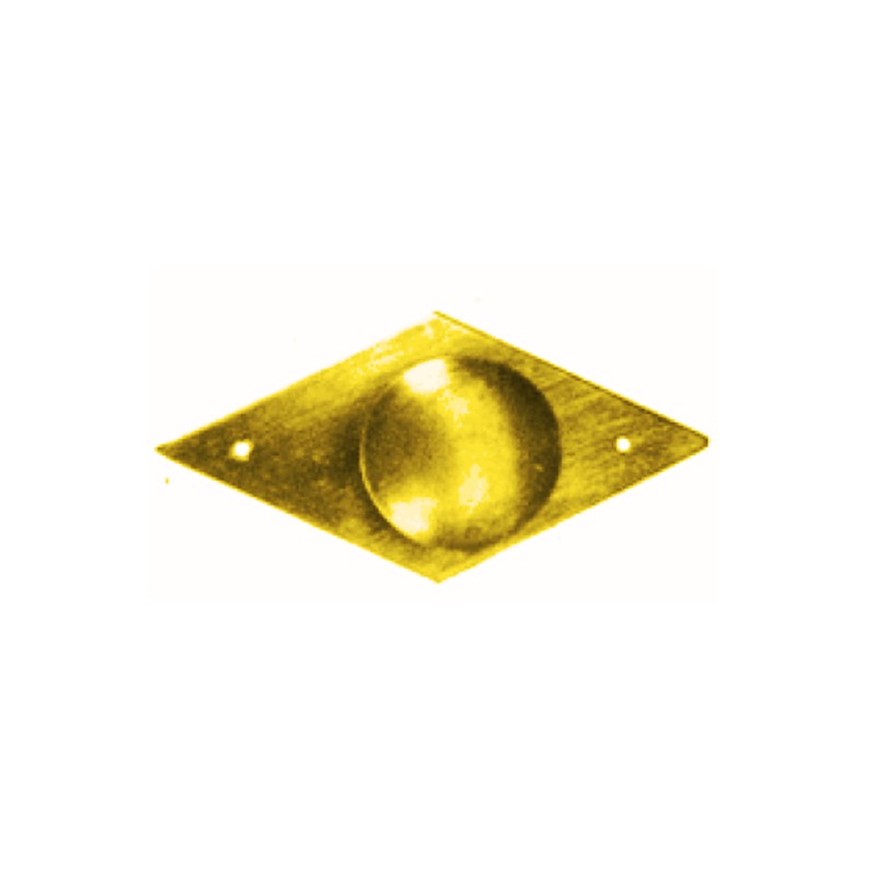 Klassizismus Möbelschild geprägt Messing MPA 70x35mm mit Knopf Serie KL004 Bild1