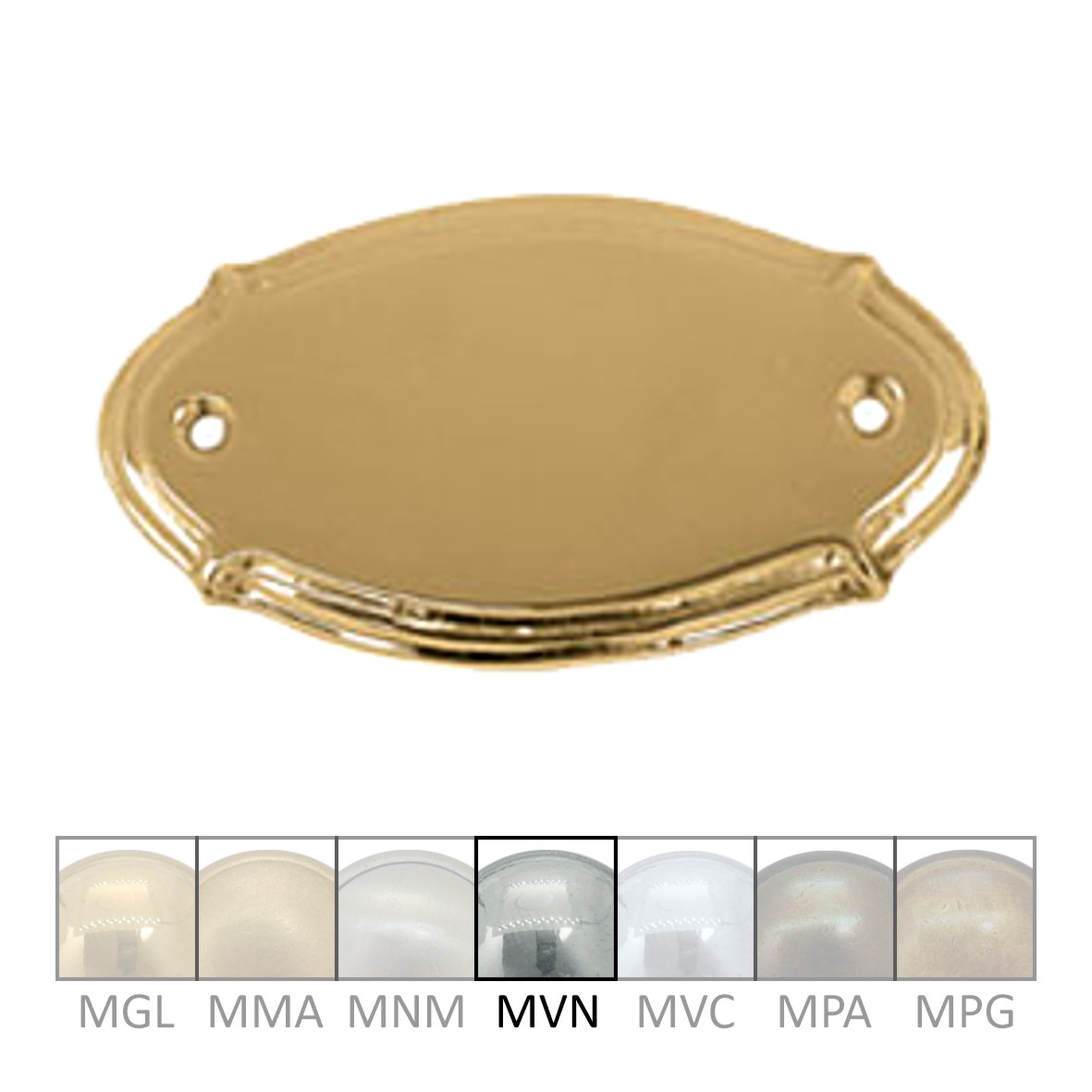 Namensschild Messing MNI 73x50mm Serie NS007 Bild1