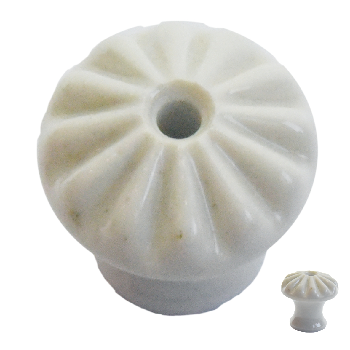 Porzellanknopf weiß D 31mm Serie KN231 Bild1