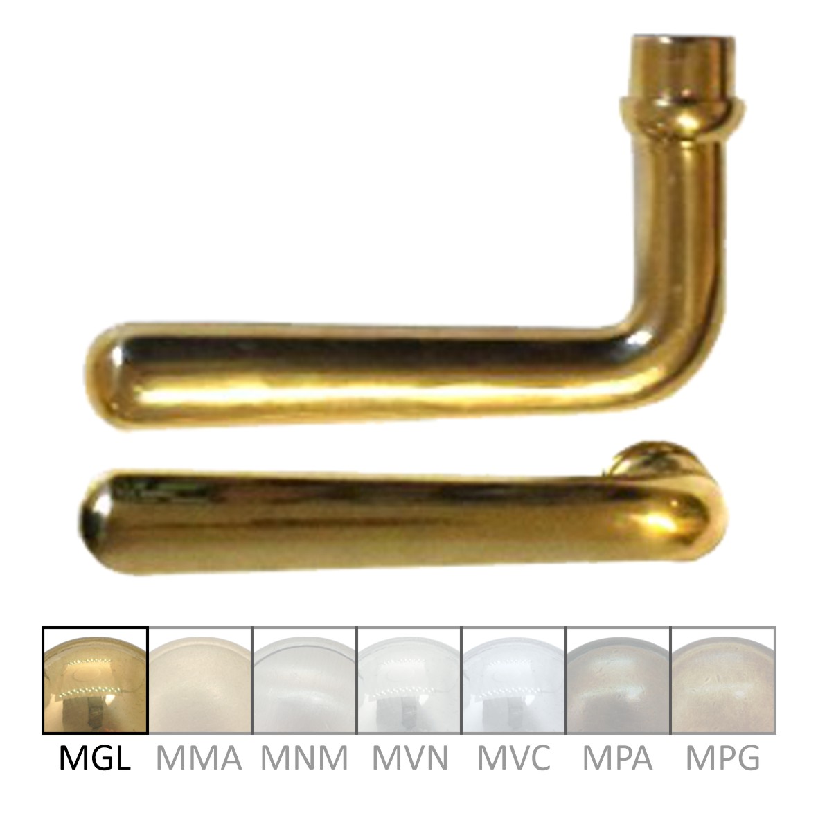 Türgriff aus Messing 105mm DIN Links Serie TD095 Bild1
