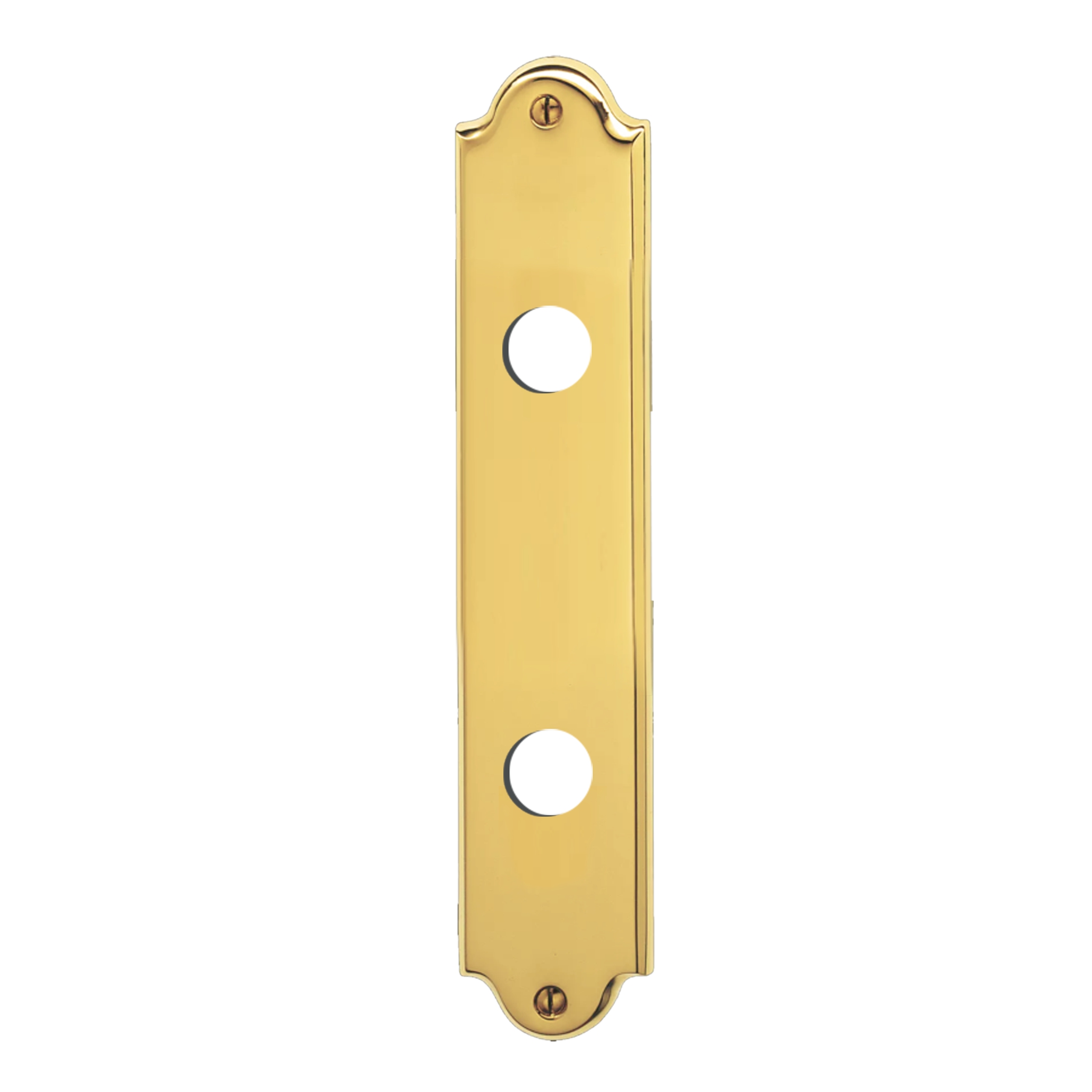 Badezimmertürschild Dist. 78 mm WC, Messing glänzend L x B