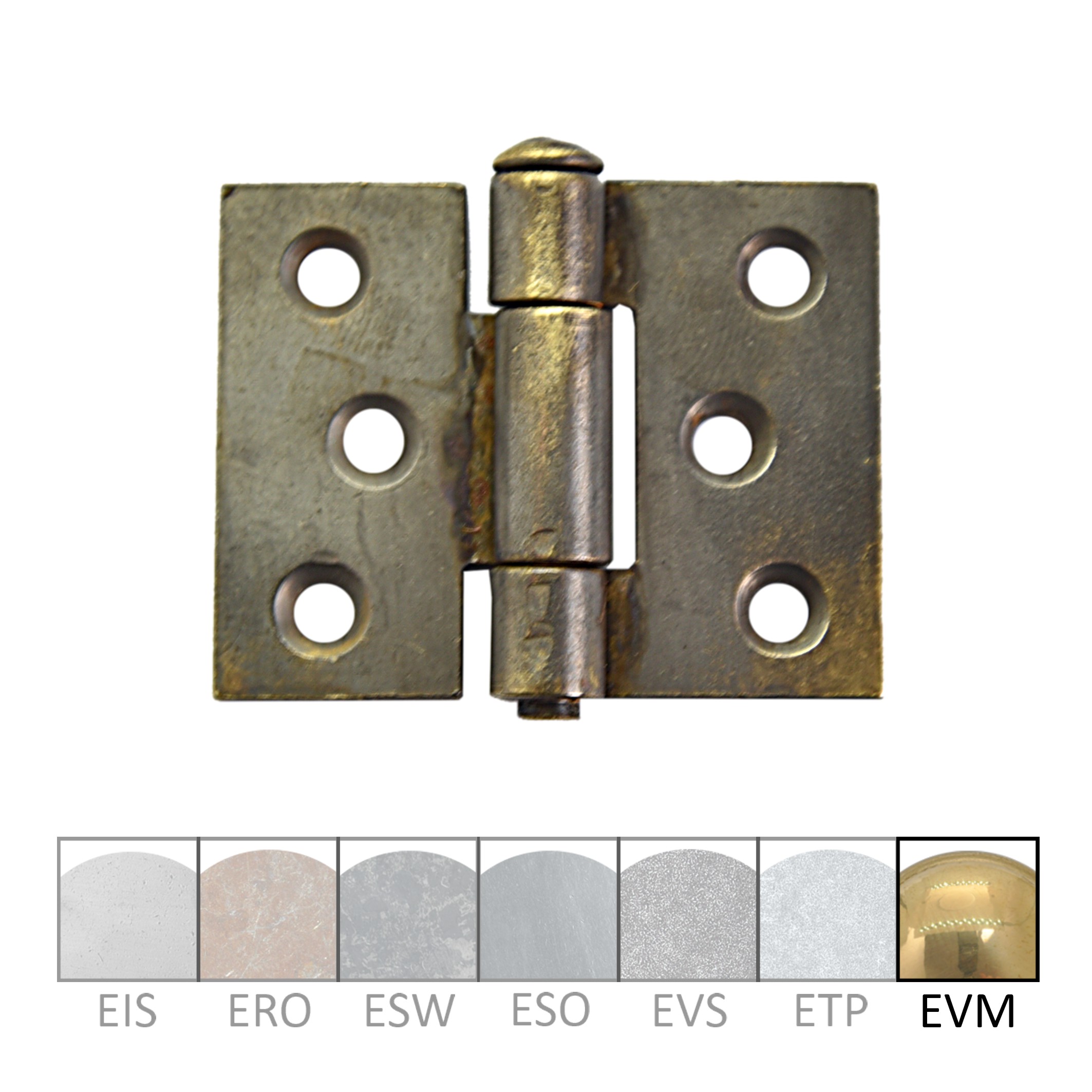 Möbelscharnier EIisen vermessingt 40 x 52 mm Serie MB013 Bild1