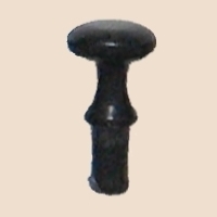 Möbelknopf aus schwarzem Büffelhorn D10mm Serie KN001 Bild1