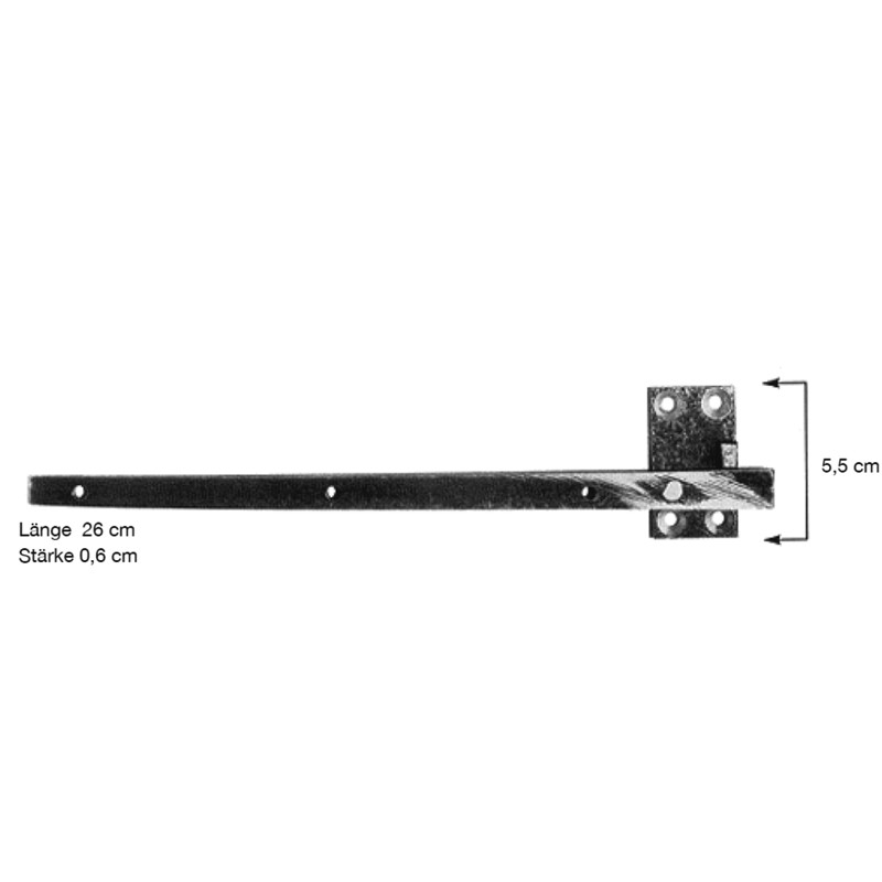 Sekretärklappenhalter EIS L=260mm Serie TM007 Bild1