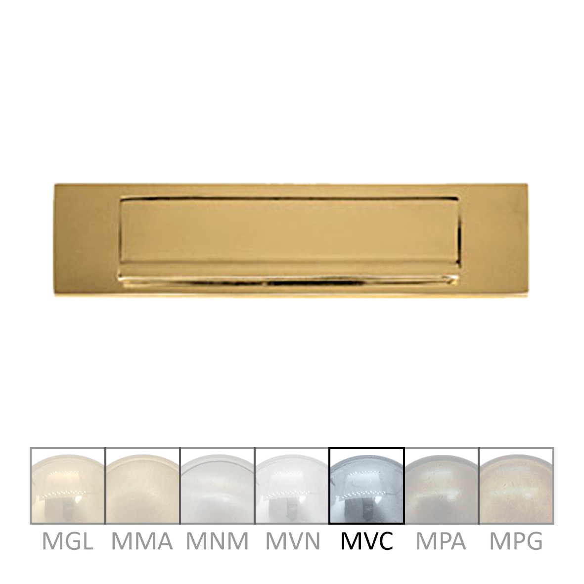 Briefklappe Messing MVC 300 x 62mm Serie BK010 Bild1