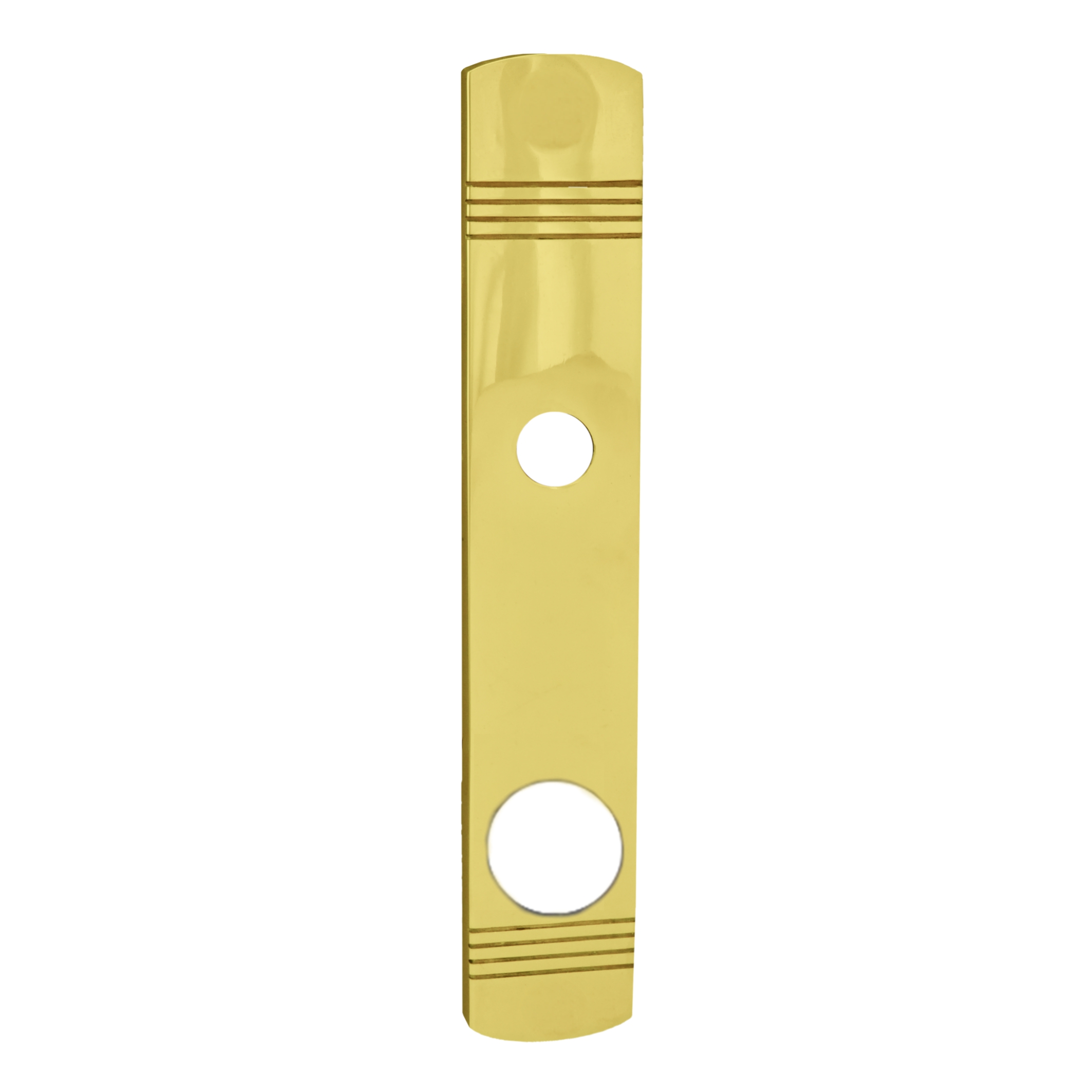 Sicherheitstürschild Dist. 92 mm KS, Messing MGL, Außen 250 x 45 x 6 mm der Serie TS017 Bild1 Sicherheitstürschild Außen, Dist. 92 mm KS, Messing MGL, 250 x 45 x 6 mm der Serie TS017 Bild1