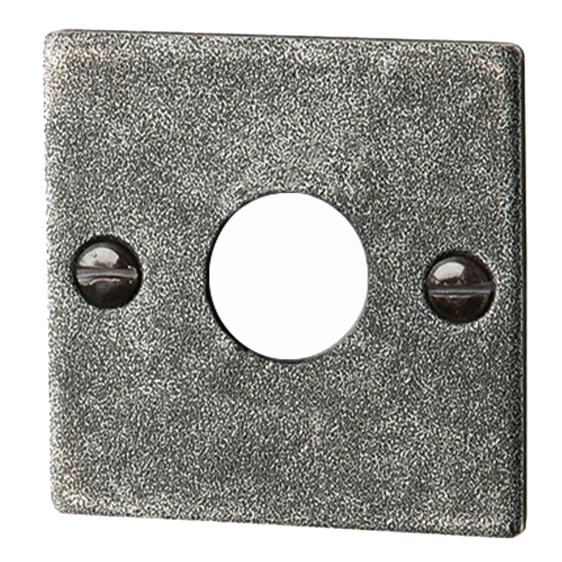 Bauhaus - Stil - Türdrückerrosette Eisen schwarz passiviert D 52mm Serie TR505 Bild1