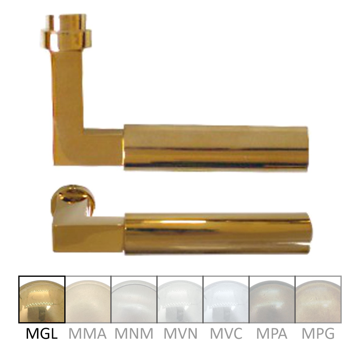 Türgriff im Bauhaus - Stil aus Messing 112mm DIN Rechts Serie TD041 Bild1