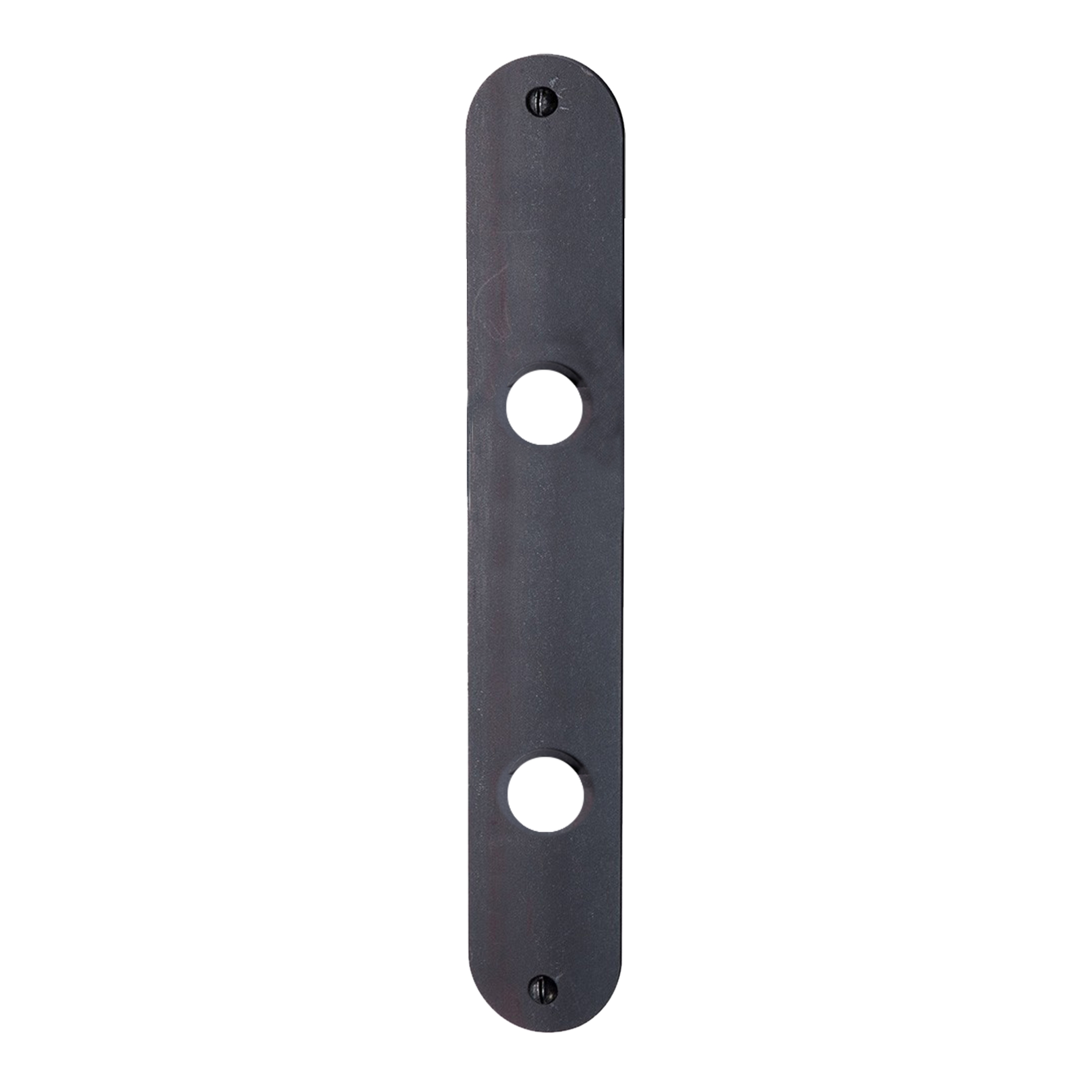 Badezimmertürschild Dist. 78 mm WC, Eisen Schwarz gebrannt & gewachst L x B