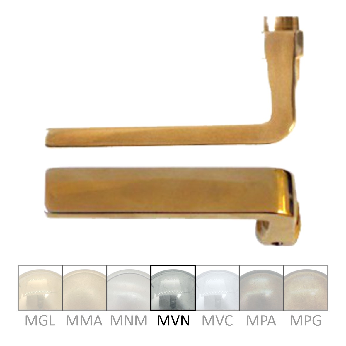 Türgriff aus Messing vernickelt 110 mm DIN Links Serie TD149 Bild1