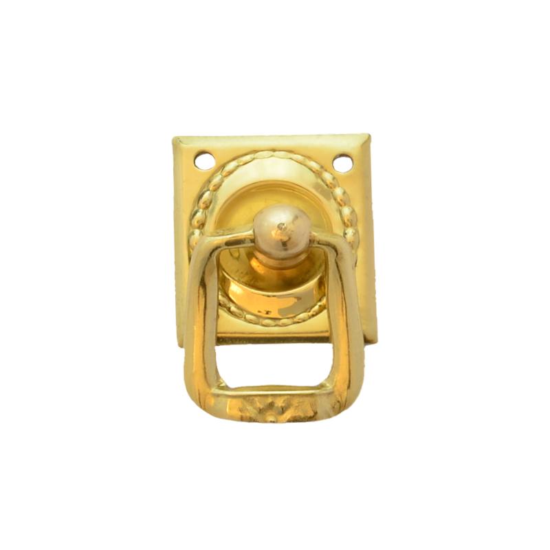 Jugendstil Möbelschild geprägt Messing MGL 25 x 30mm mit Griff Serie JU018 Bild1
