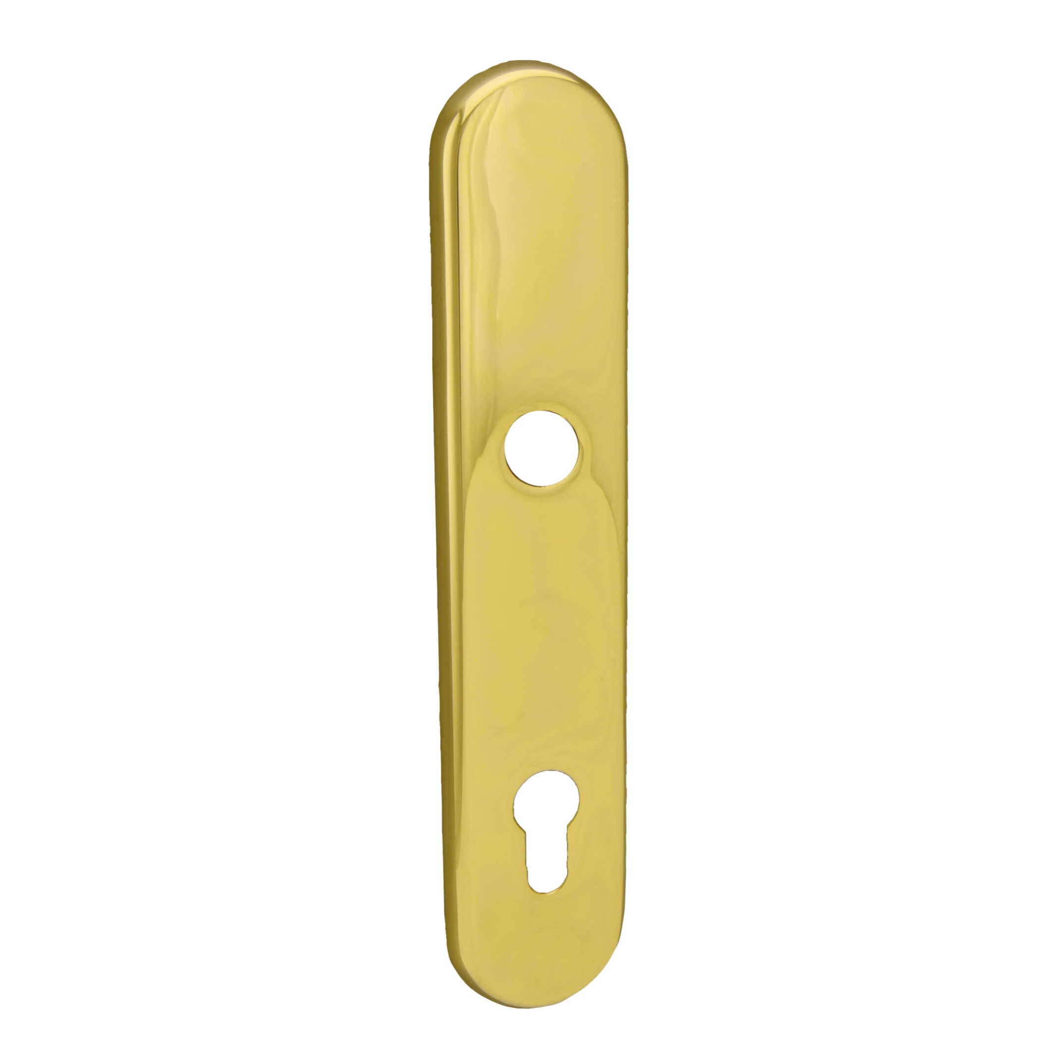 Sicherheitstürschild Dist. 92 mm PZ, Messing MGL, Außen 244 mm x 50 mm der Serie TS021 Bild1