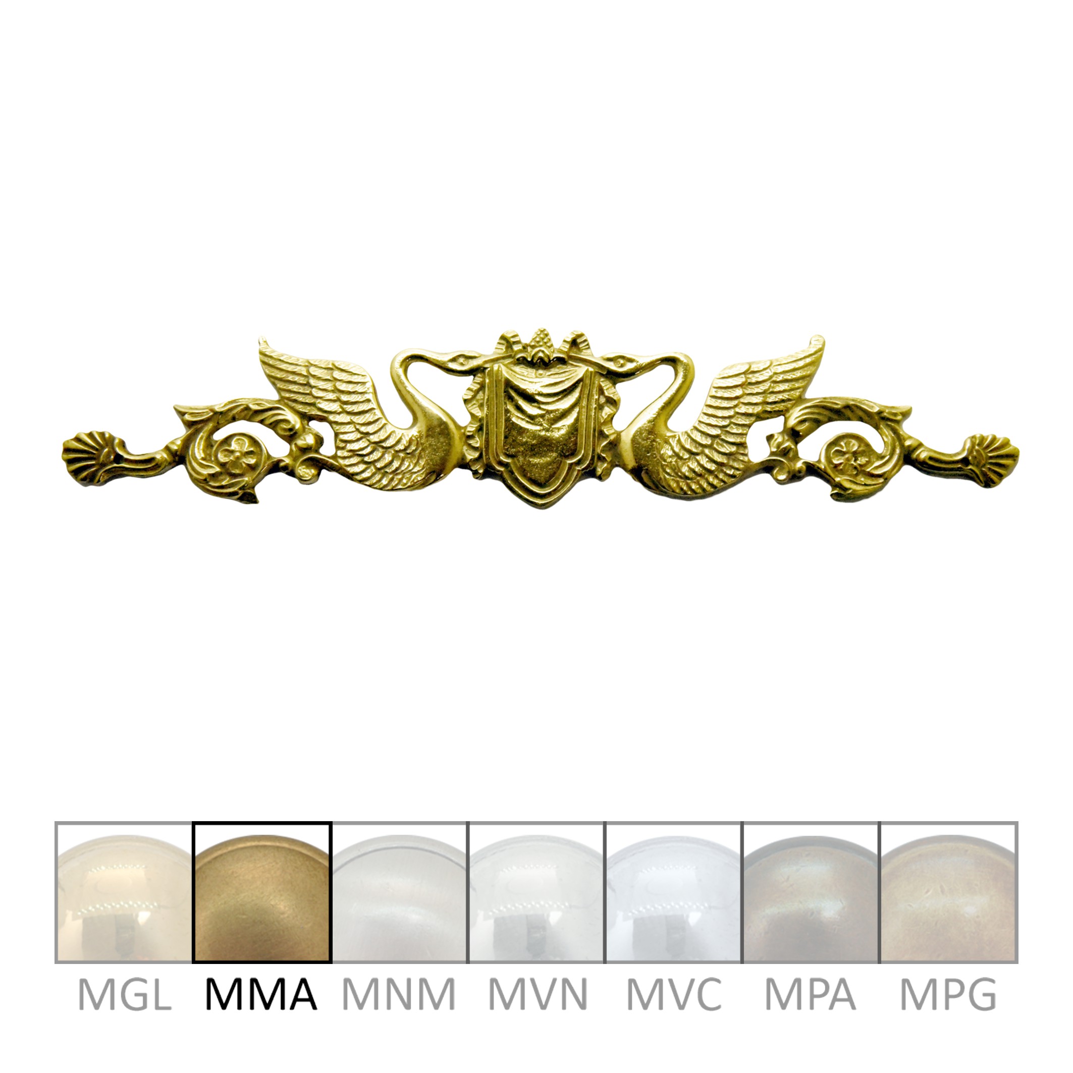 Klassizismus Applikation geprägt Messing MMA 190x40mm Serie KL123 Bild1