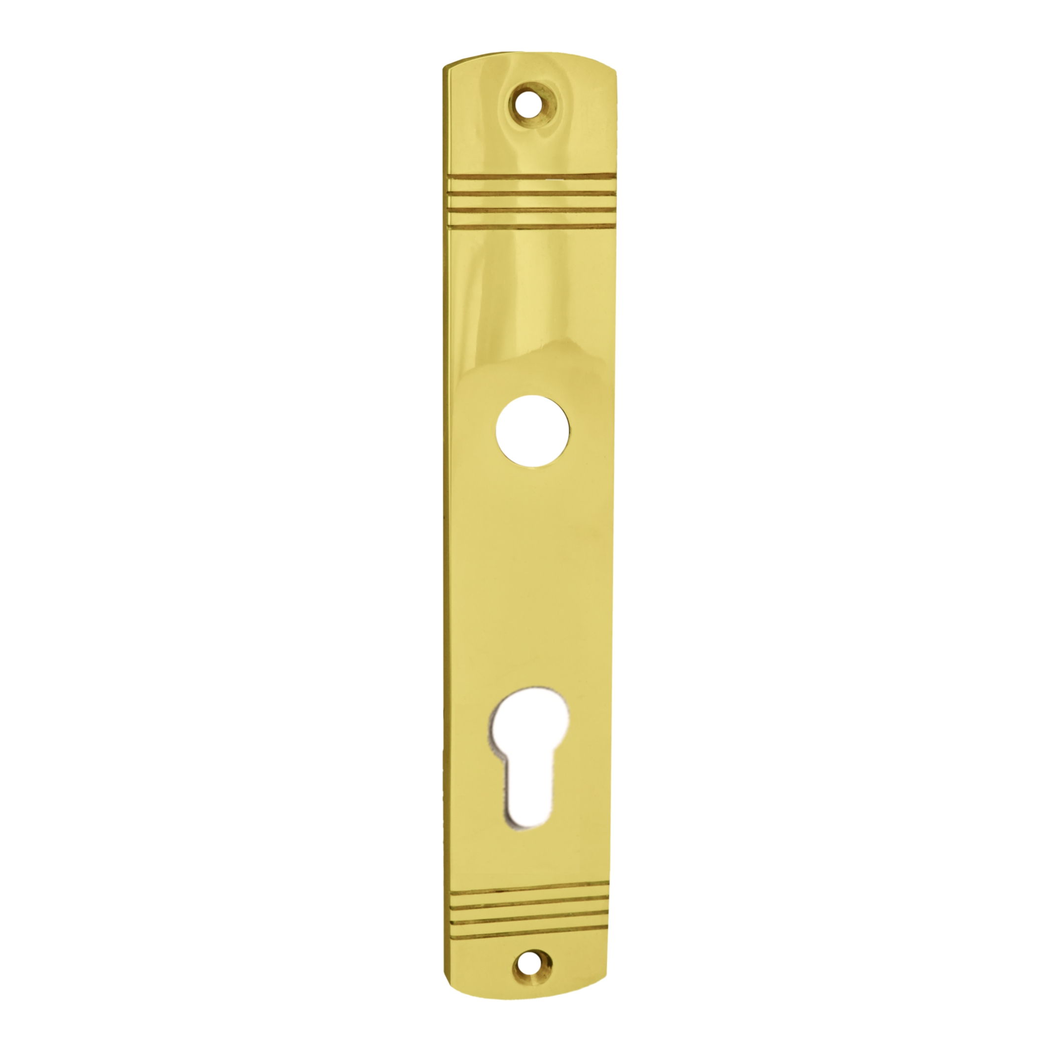 Sicherheitstürschild Innen Dist. 72 mm PZ, Messing MGL, 250 x 45 x 5 mm der Serie TS017 Bild1