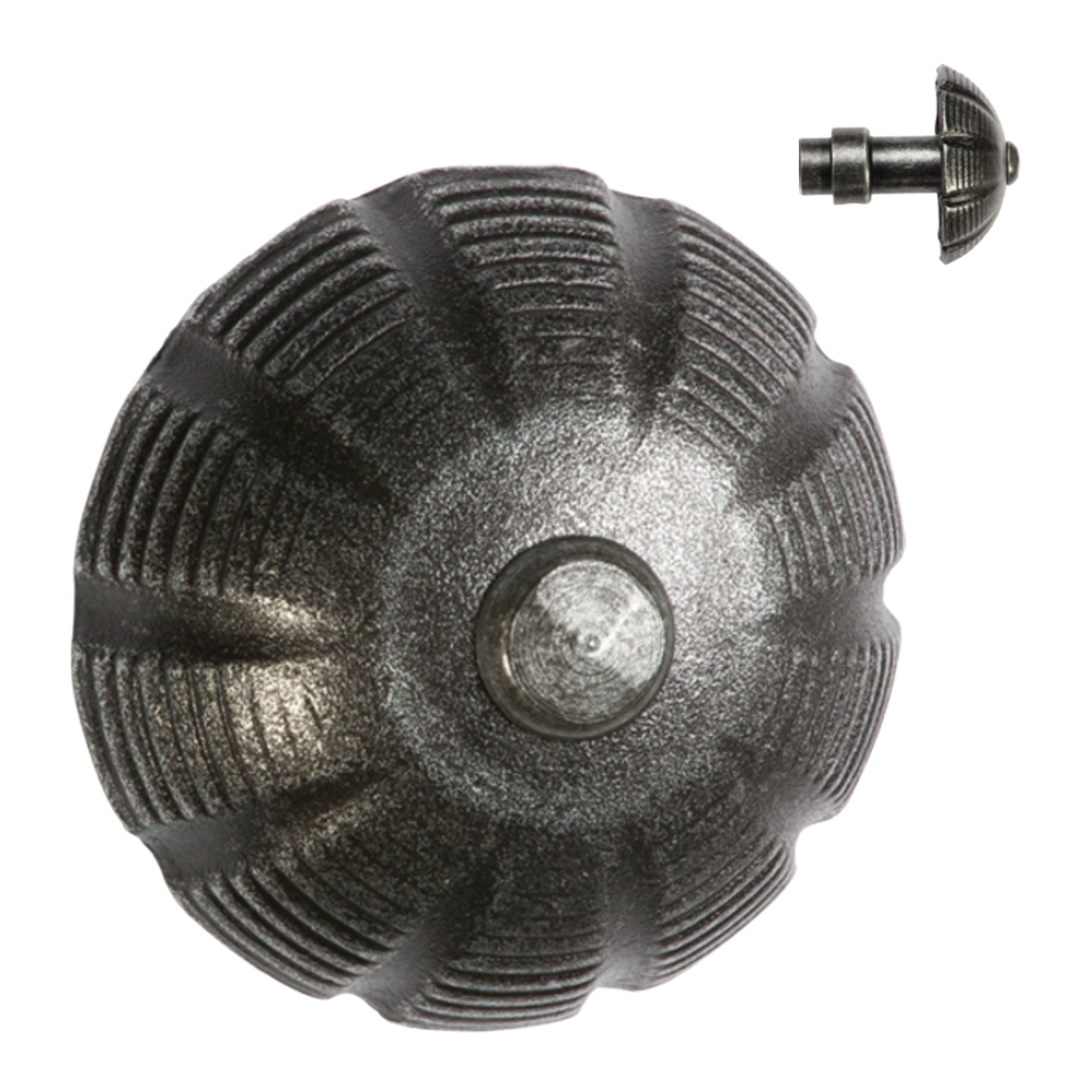 Haustürknauf Eisen schwarz passiviert EVS 56x56mm Serie TK130 Bild1