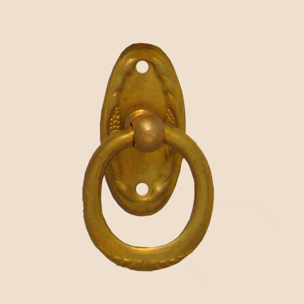 Jugendstil Möbelschild geprägt Messing MMA 18 x 36mm mit Griff Serie JU016 Bild1