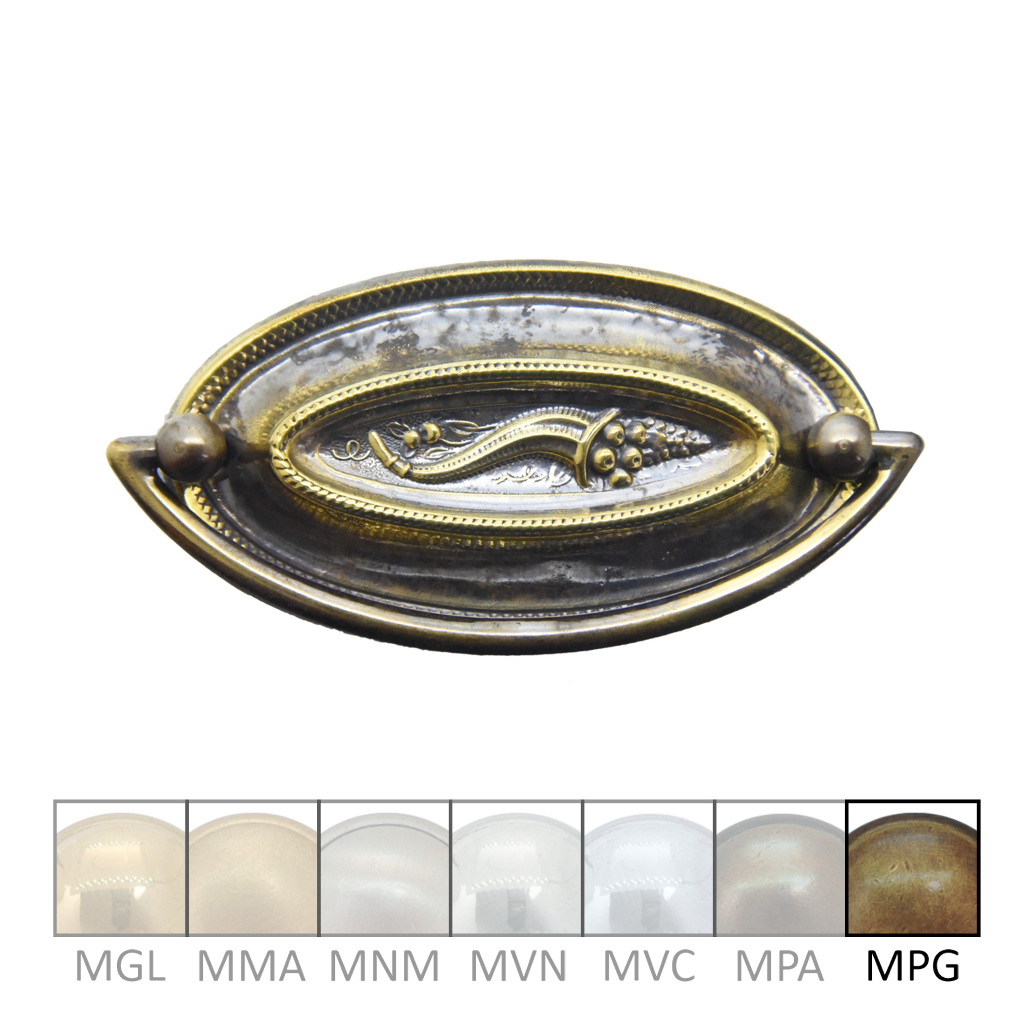 Klassizismus Möbelschild geprägt Messing MPG 90 x 49 mm mit Griff der Serie KL107 Bild1 Klassizismus Möbelschild geprägt Messing MPG 90x49mm mit Griff Serie KL107 Bild1