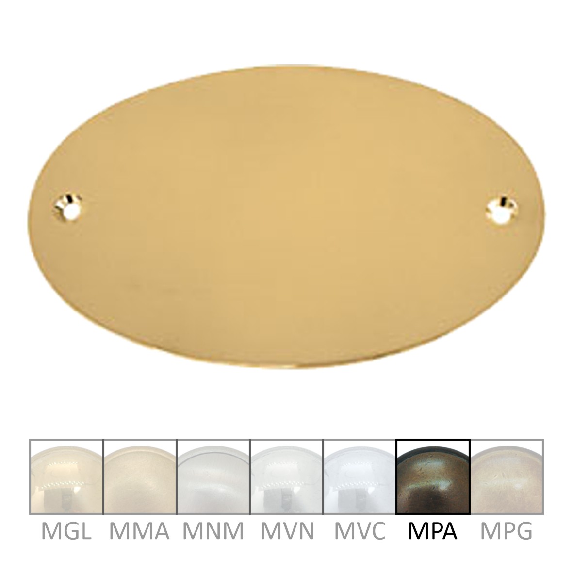 Namensschild Messing MPA 122x80mm Serie NS005 Bild1