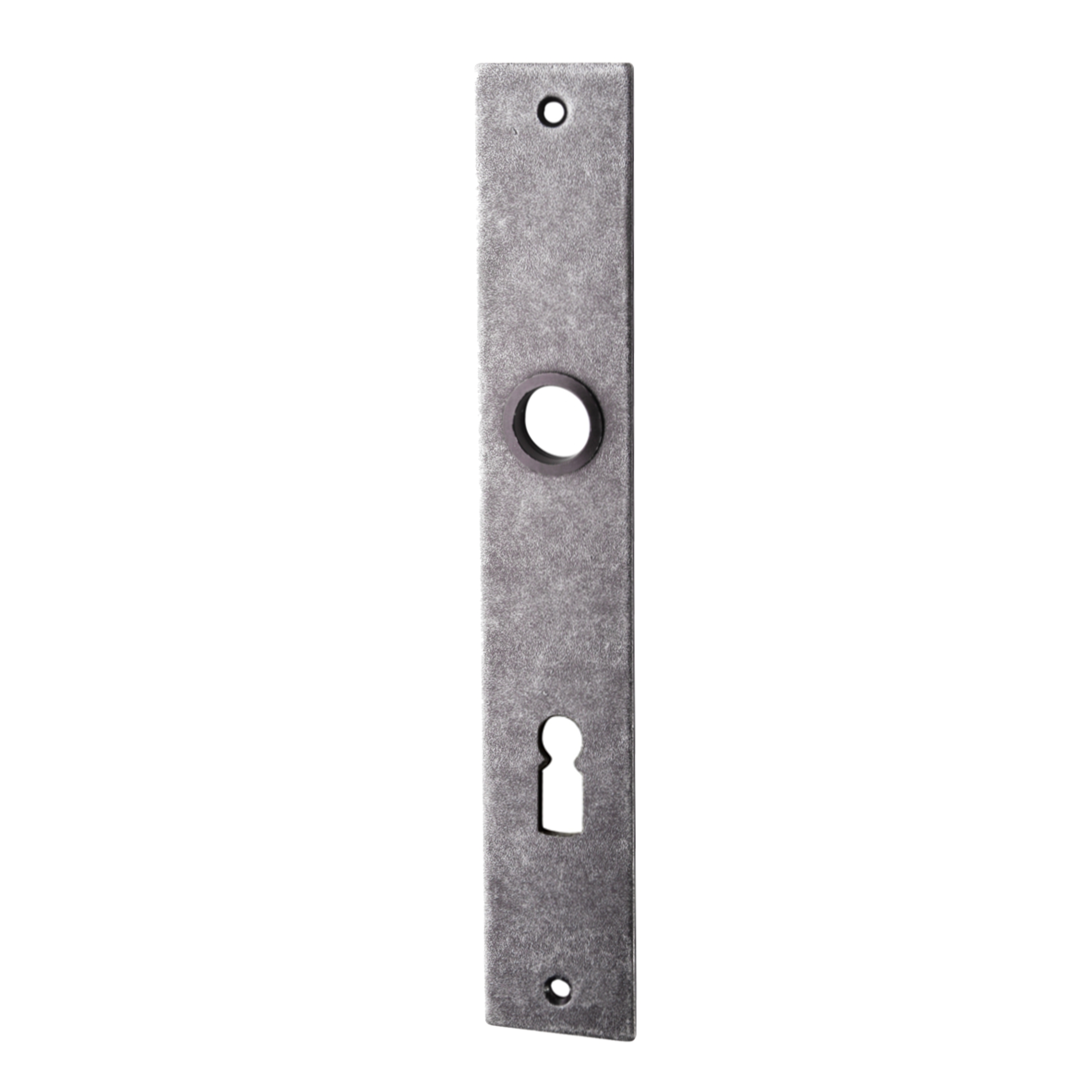Bauhaus - Stil - Zimmertürschild Dist. 72 mm BB, Eisen schwarz passiviert L x B