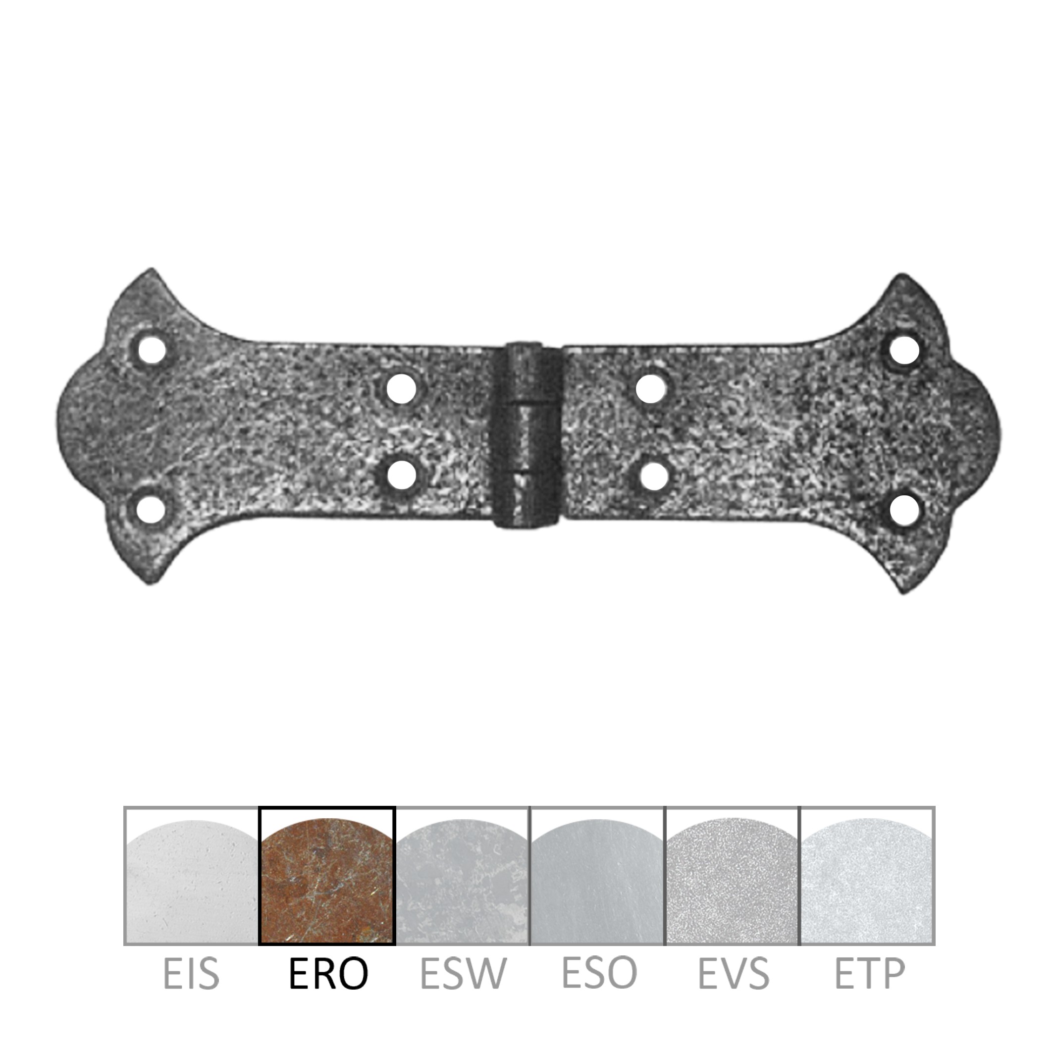 Möbelband Eisen gerostet Länge 132mm Serie MB254 Bild1