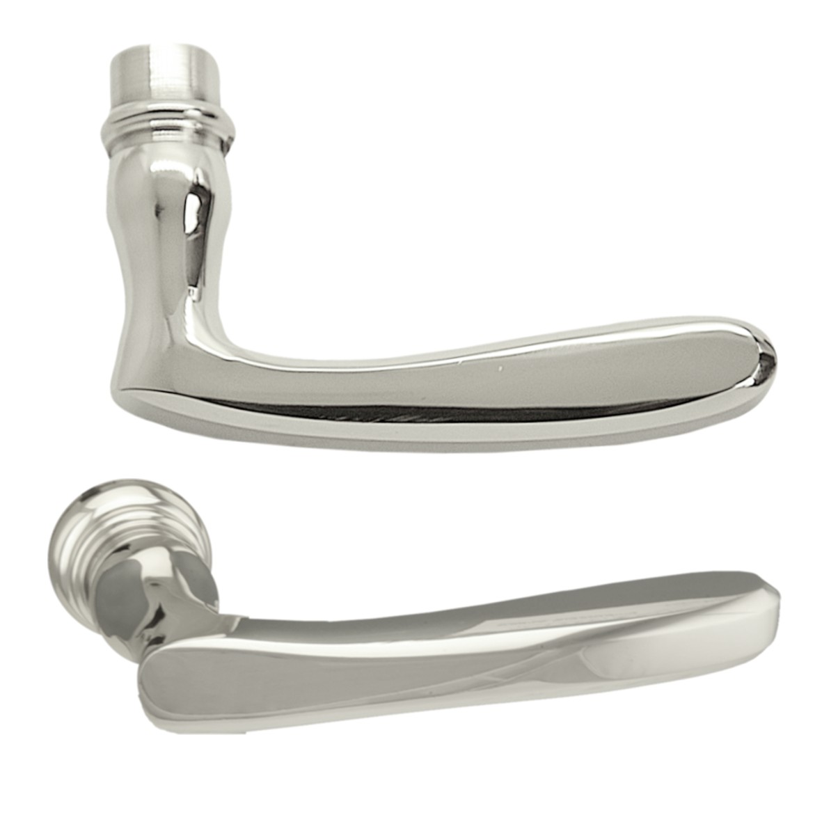 Türgriff aus Messing vernickelt 100 mm, DIN Rechts der Serie TD143 Bild1 Türgriff 100 mm TD143-144B-MVN-100-58-8-R Bild1