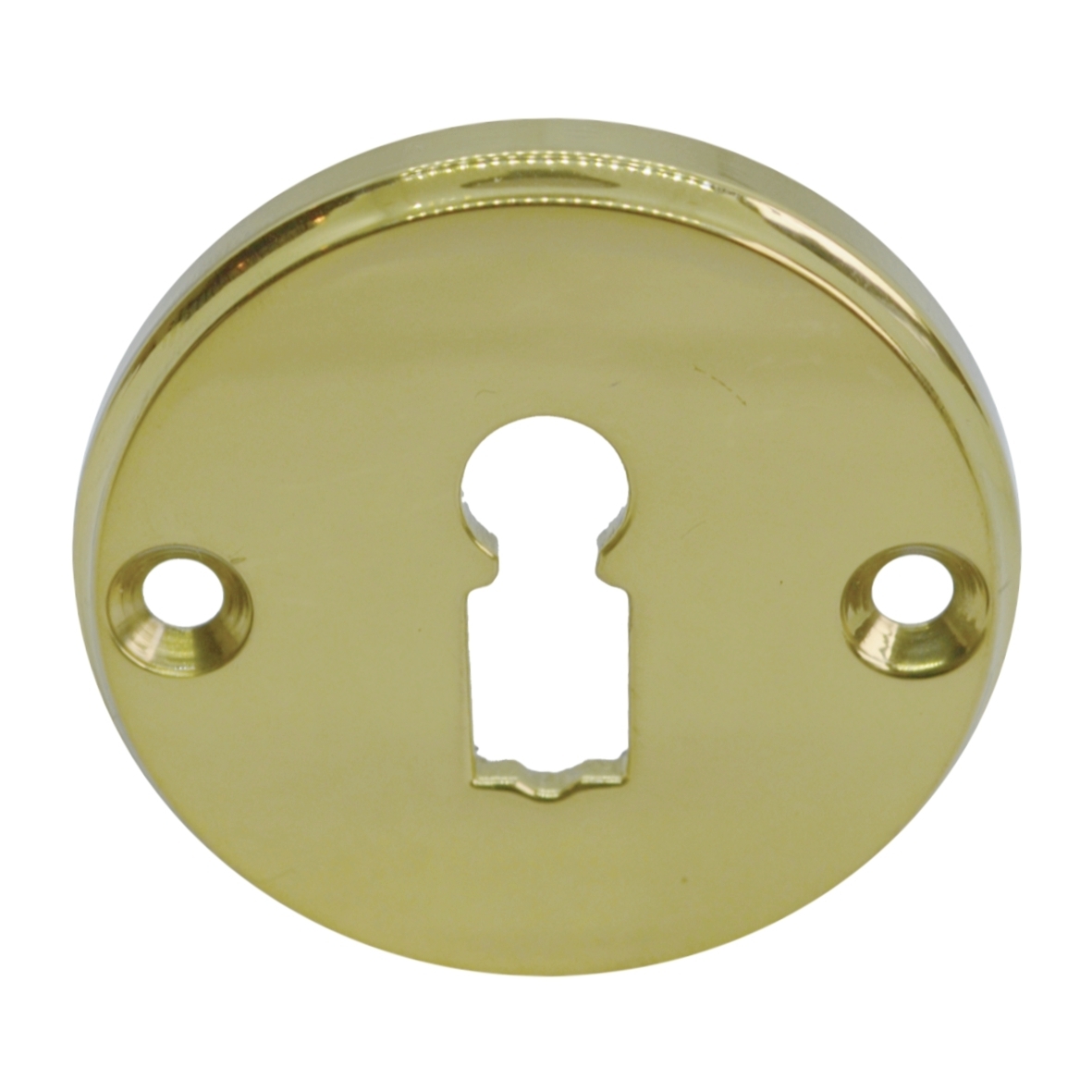 Rosette in Messing (PZ, BB, TD, WC) versch. Maße & Oberflächen erhältlich Bild1 Schlüssellochrosette (BB) in Messing D