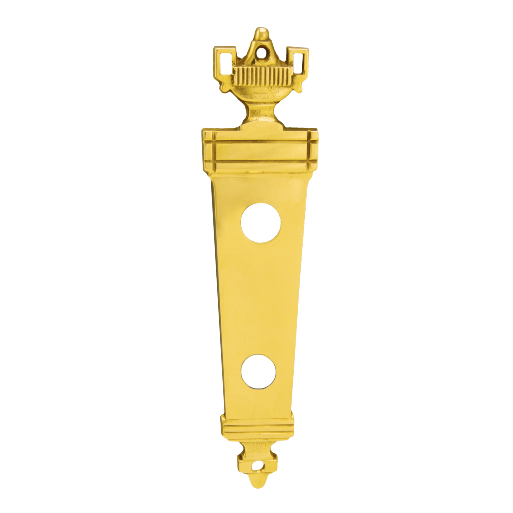Badezimmertürschild Dist. 78 mm WC, Messing glänzend L x B