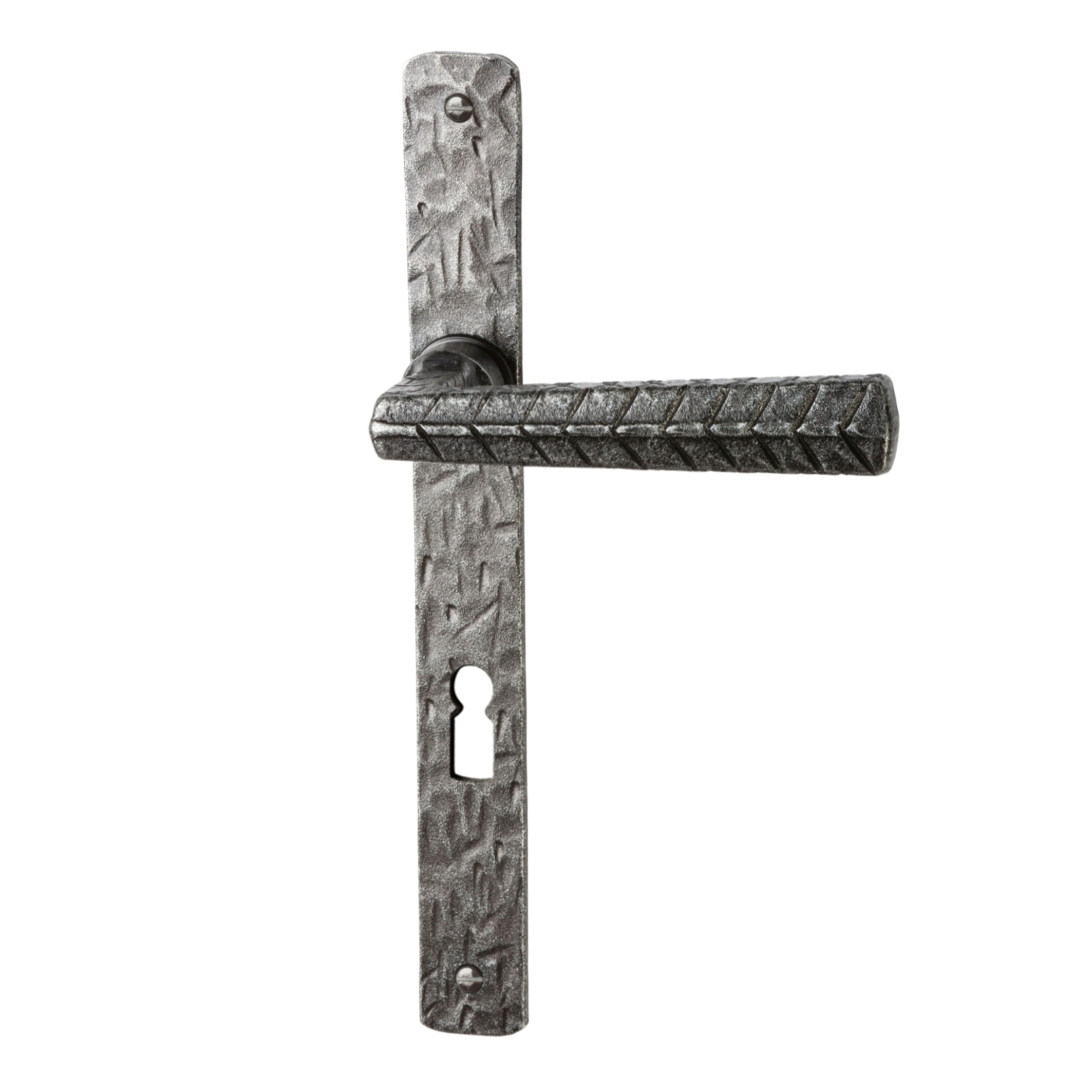 Zimmertürgarnitur in Schmiedeeisen schwarz passiviert BB 72 mit TD066 Serie TG532 Bild1