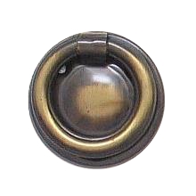 Klassizismus Möbelschild geprägt Messing MPG D33mm mit Griff Serie KL001 Bild1