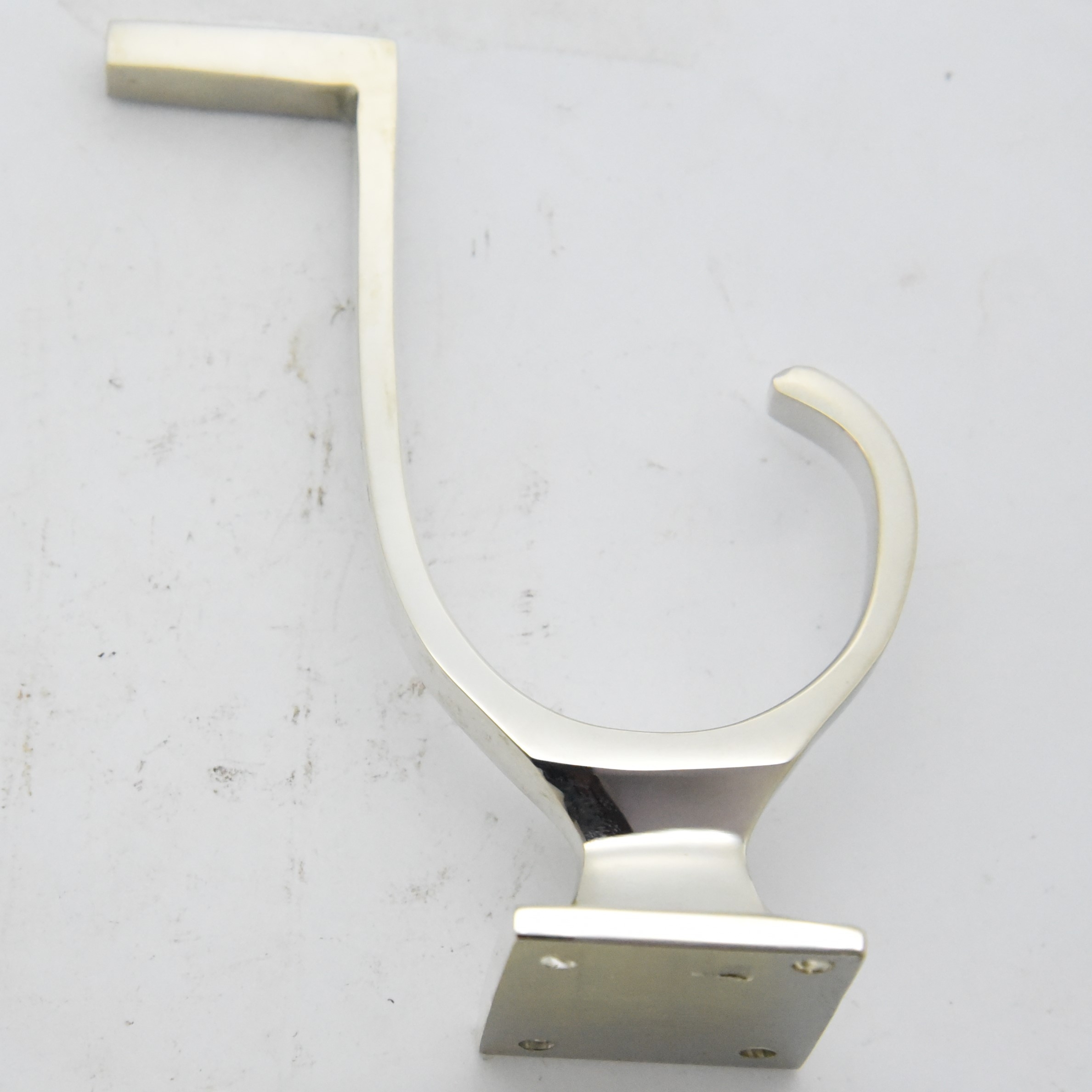 Huthaken Bauhausform vernickelt Höhe 110 mm