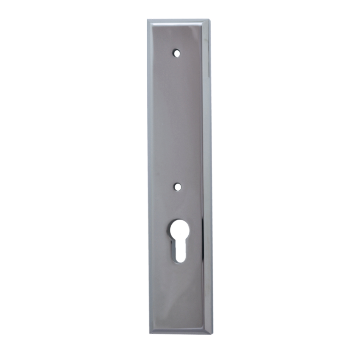 Sicherheitstürschild für stoß Griffloch (PZ) in Chrom matt 72 mm Außen Bild1