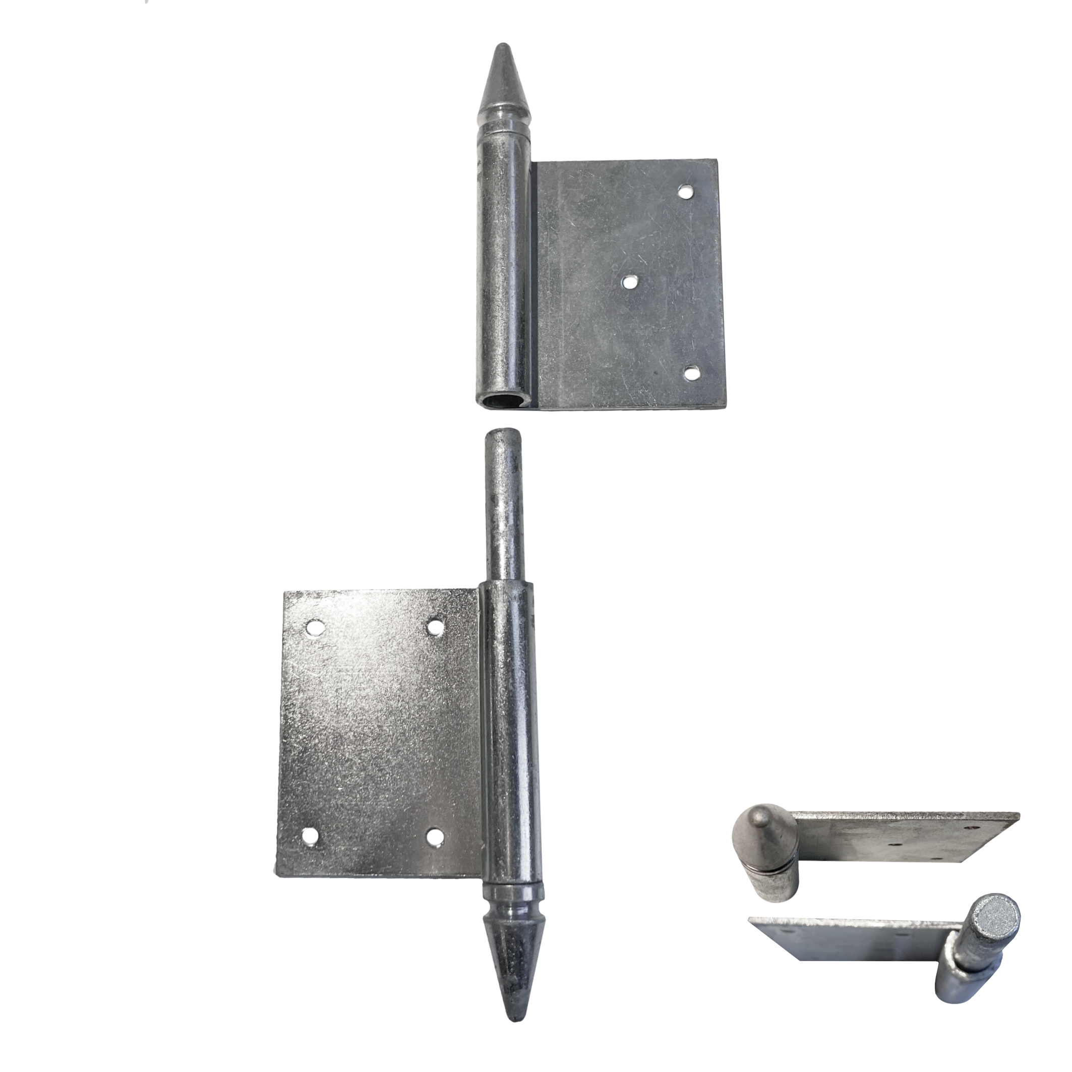 Einstemmband fester Stift mit Spitze 160mm links - Eisen verzinkt Serie TB012 Bild1