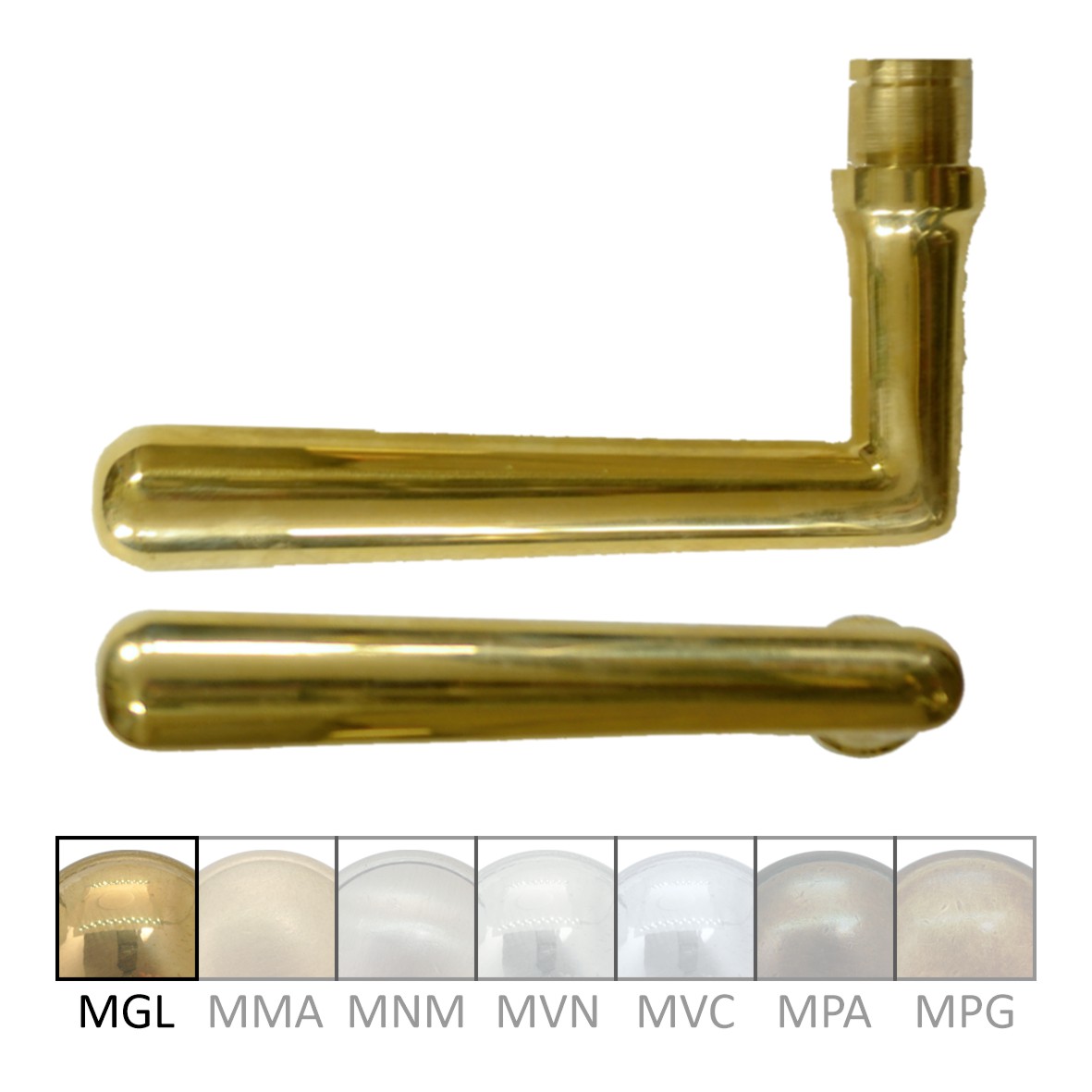Haustürgriff aus Messing 125mm DIN Links Serie TD095 Bild1