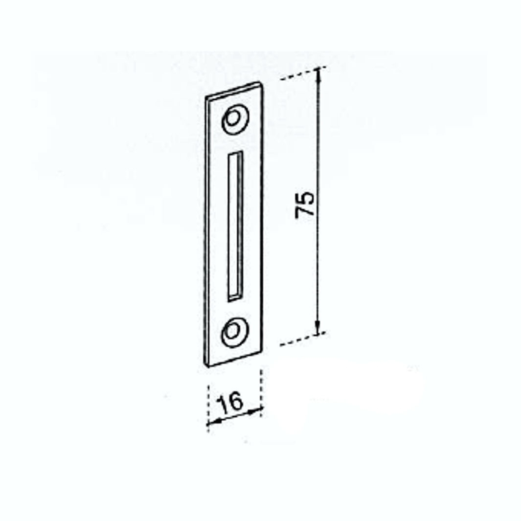 Bild1 Führungsblech für Einreiber Eisen verzinkt 75 x 16 mm Bild1