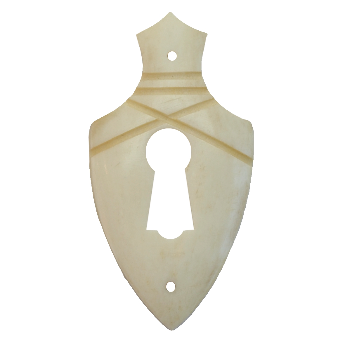Klassizismus Möbelschild Material Bein weiß 28x55mm mit Schlüsselloch Serie KL133 Bild1